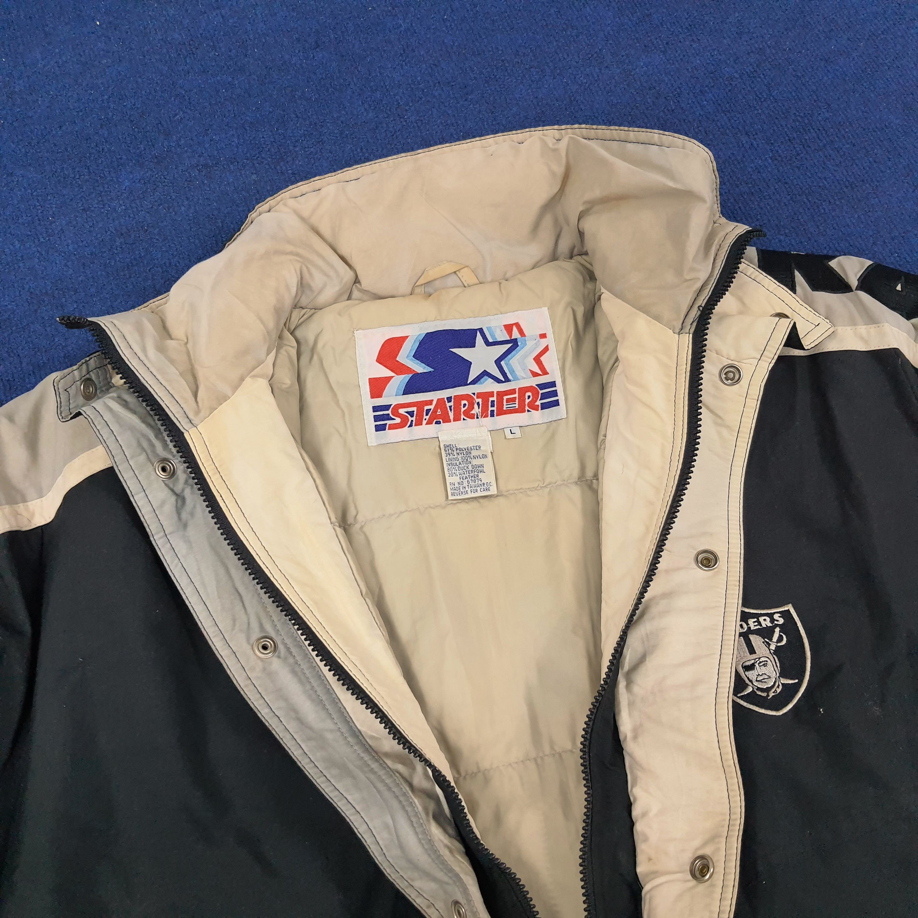 NFL × Starter × Vintage Vintage Starter NFL Raiders Sports Team Jacket C230N24 Size US XXL / EU 58 / 5 - 7 Thumbnail