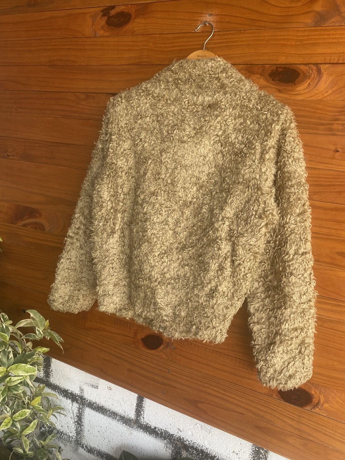 Issey Miyake Vintage Tsumori Chisato Curly Fleece Jacket Beige Japanese Size US M / EU 48-50 / 2 - 8 Thumbnail