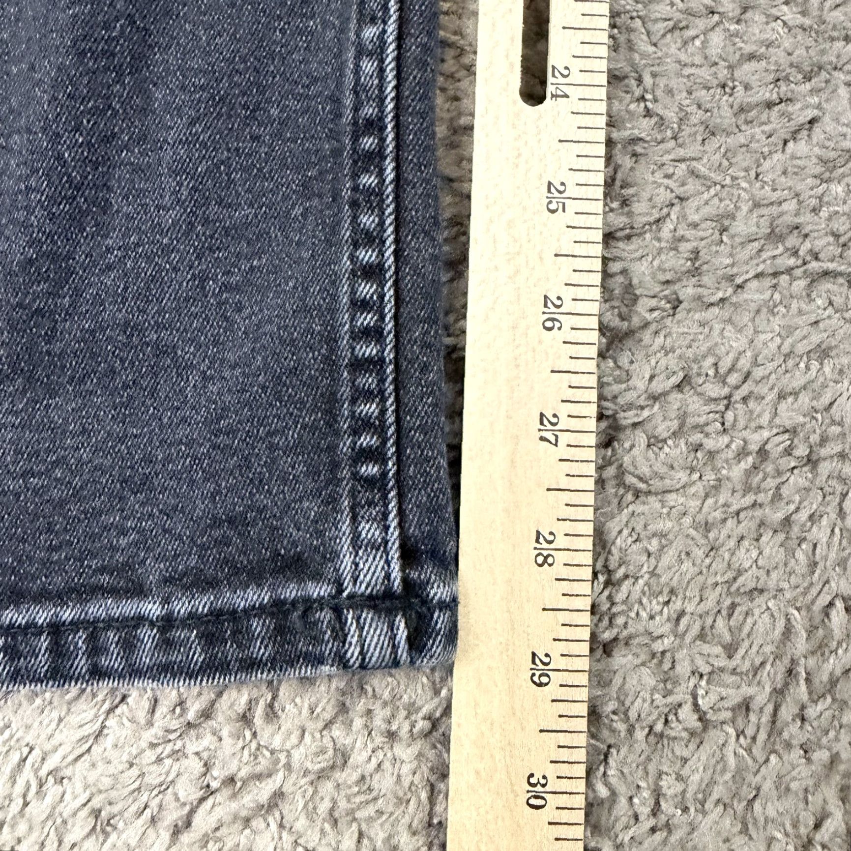 RE/DONE RE/DONE Jeans Women 24 Black Straight High Rise Distressed Stretch Denim 23x29 Modern 70s? Size 42" / US 20 - 7 Thumbnail