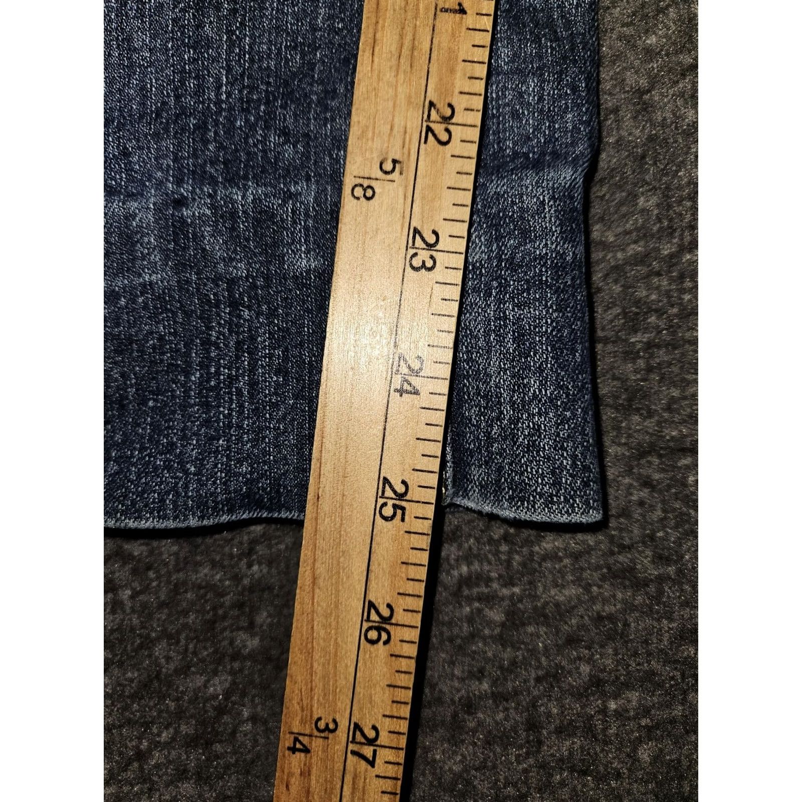 L.E.I. LEI Sophia Hipster Flare Jeans Womens 15 Short Blue Denim Flare Distressed Style Jeans Size 36" / US 14 / IT 50 - 5 Thumbnail