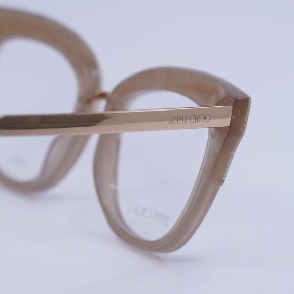 Jimmy Choo Jimmy Choo JC237 0FWM 00 Eyeglasses Nude with Glitter/Gold Size ONE SIZE - 7 Thumbnail