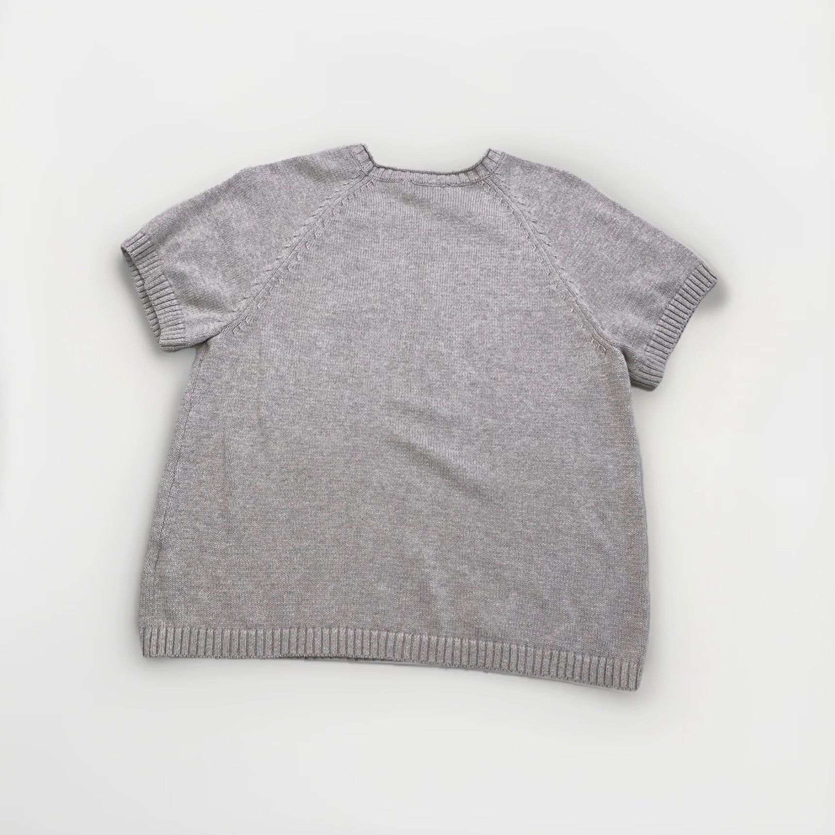 Halston Halston 100% Cotton Knit Short Sleeve XL Beige Pullover Women Size 40" / US 18 - 5 Thumbnail