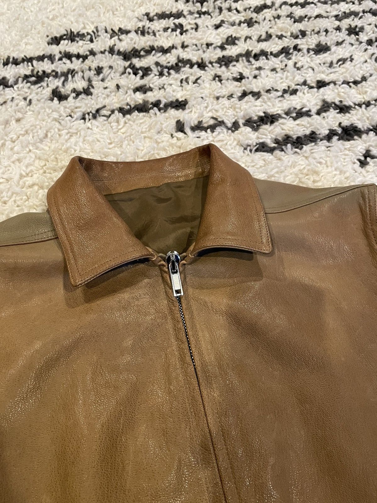 Rick Owens Rick Owens SS19 Mustard Brad Goat Leather Jacket (Babel) Size US L / EU 52-54 / 3 - 2 Thumbnail