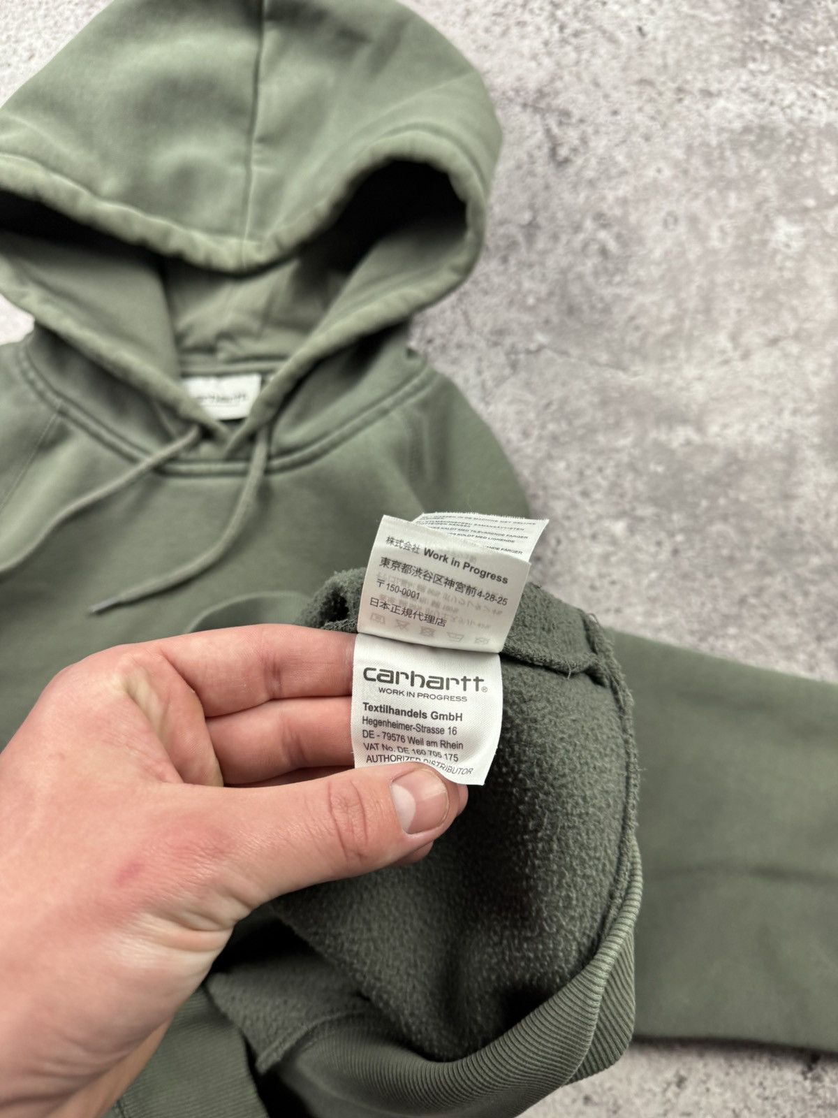 Carhartt × Japanese Brand × Vintage Crazy Vintage Carhartt Hoodie Faded Baggy Grunge Skater Size US S / EU 44-46 / 1 - 7 Thumbnail