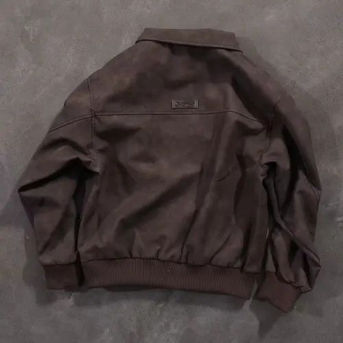 VIBE Vintage Street Buckskin Casual Leather Jacket Coat Size US M / EU 48-50 / 2 - 8 Thumbnail