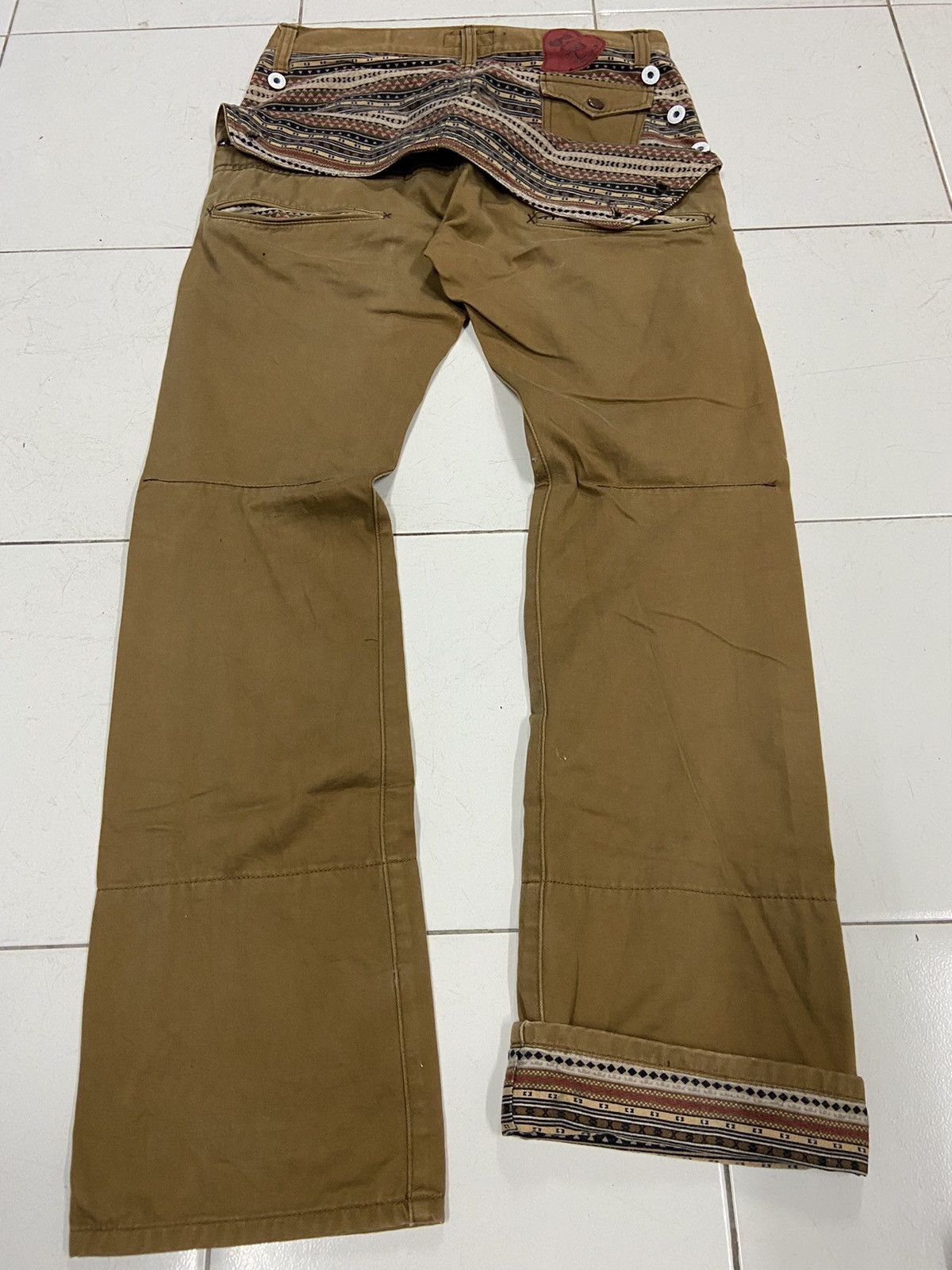 BLACK (R)EVOLUTION LABEL DOUBLE WAIST STYLE RARE PANTS