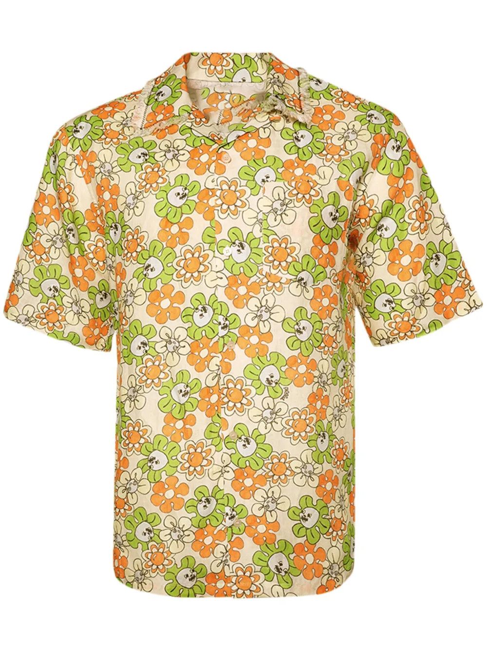 Other Shirt Green and Orange – Bold Printed Casual Shirt for Men Size US S / EU 44-46 / 1 - 3 Thumbnail