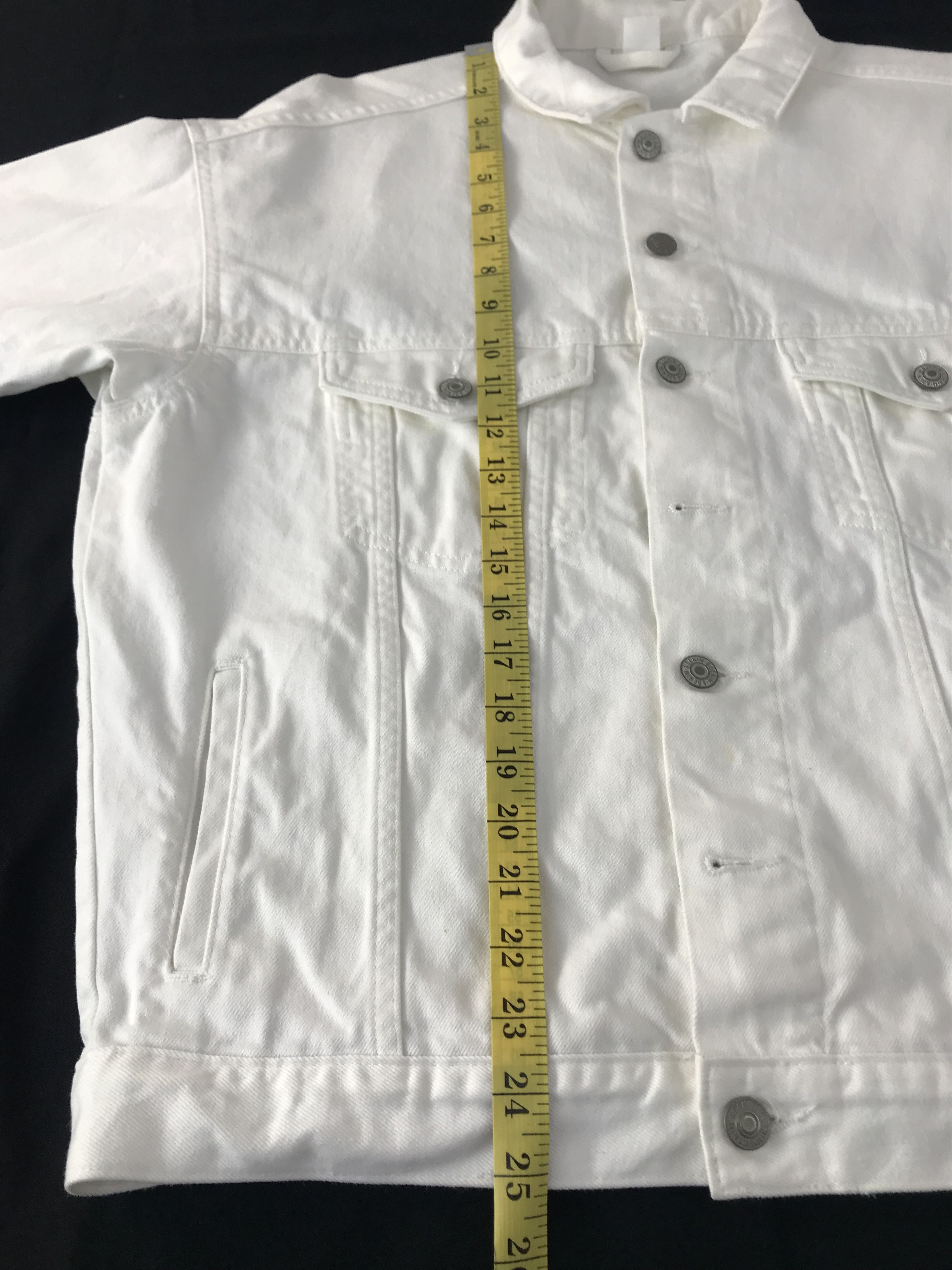 Zara Zara White Denim Jacket Trucker Streetwear Fashion Size S / US 4 / IT 40 - 12 Thumbnail