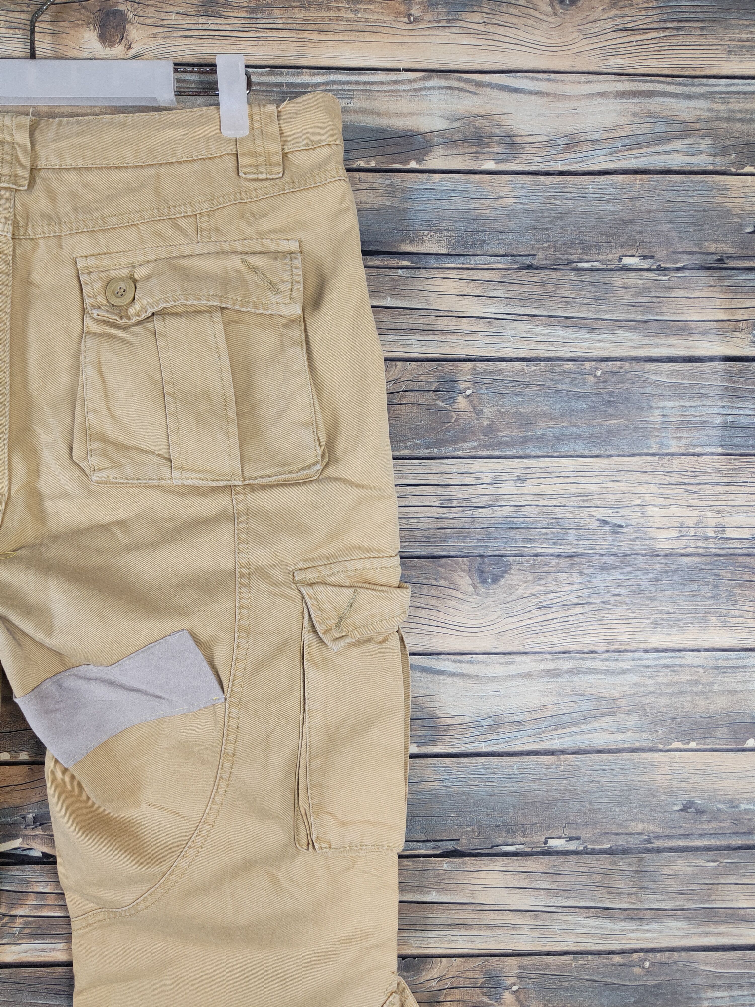 Japanese Brand DL Matchstick Reconstructed Patchwork Cargo Pants #W1780 Size US 35 - 11 Thumbnail