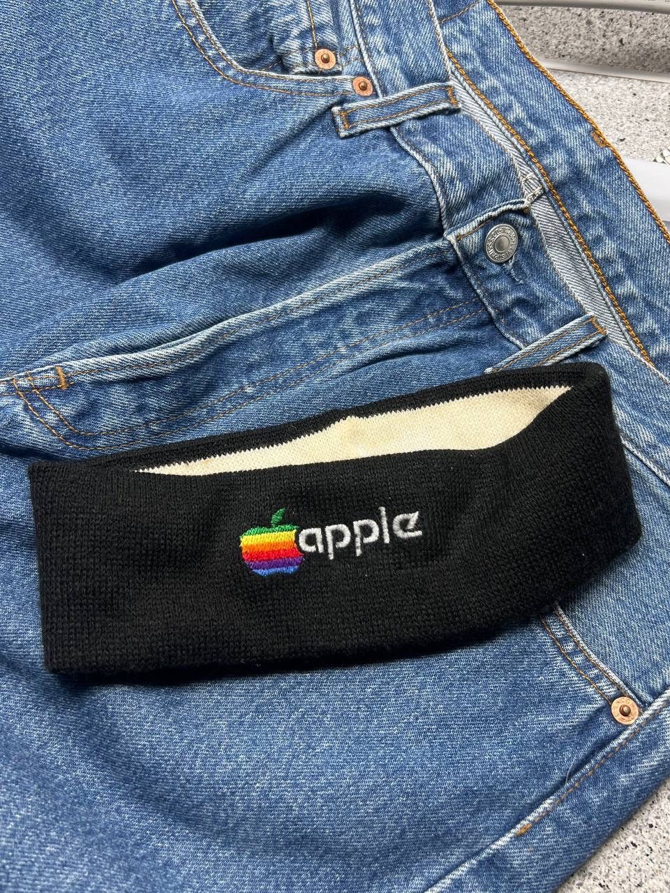 Mackintosh Vintage 90s Apple macintosh rainbow logo headband hat sports Size ONE SIZE - 1 Thumbnail