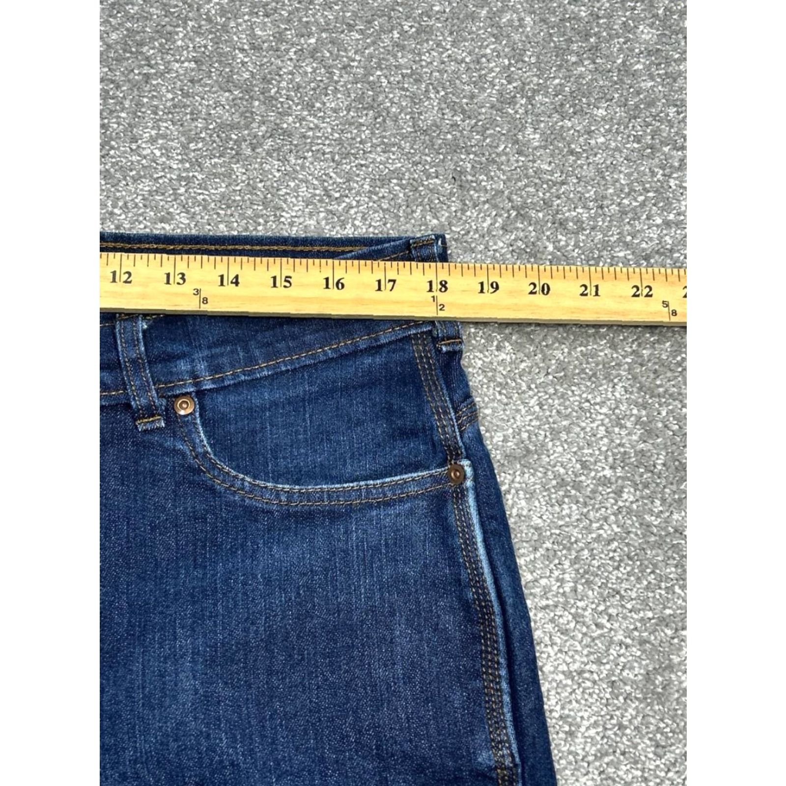 Vintage Origin Jeans Mens 36 Blue Denim Cotton Mid Rise Legit Fit Straight Leg 36x31 Size US 36 / EU 52 - 3 Thumbnail