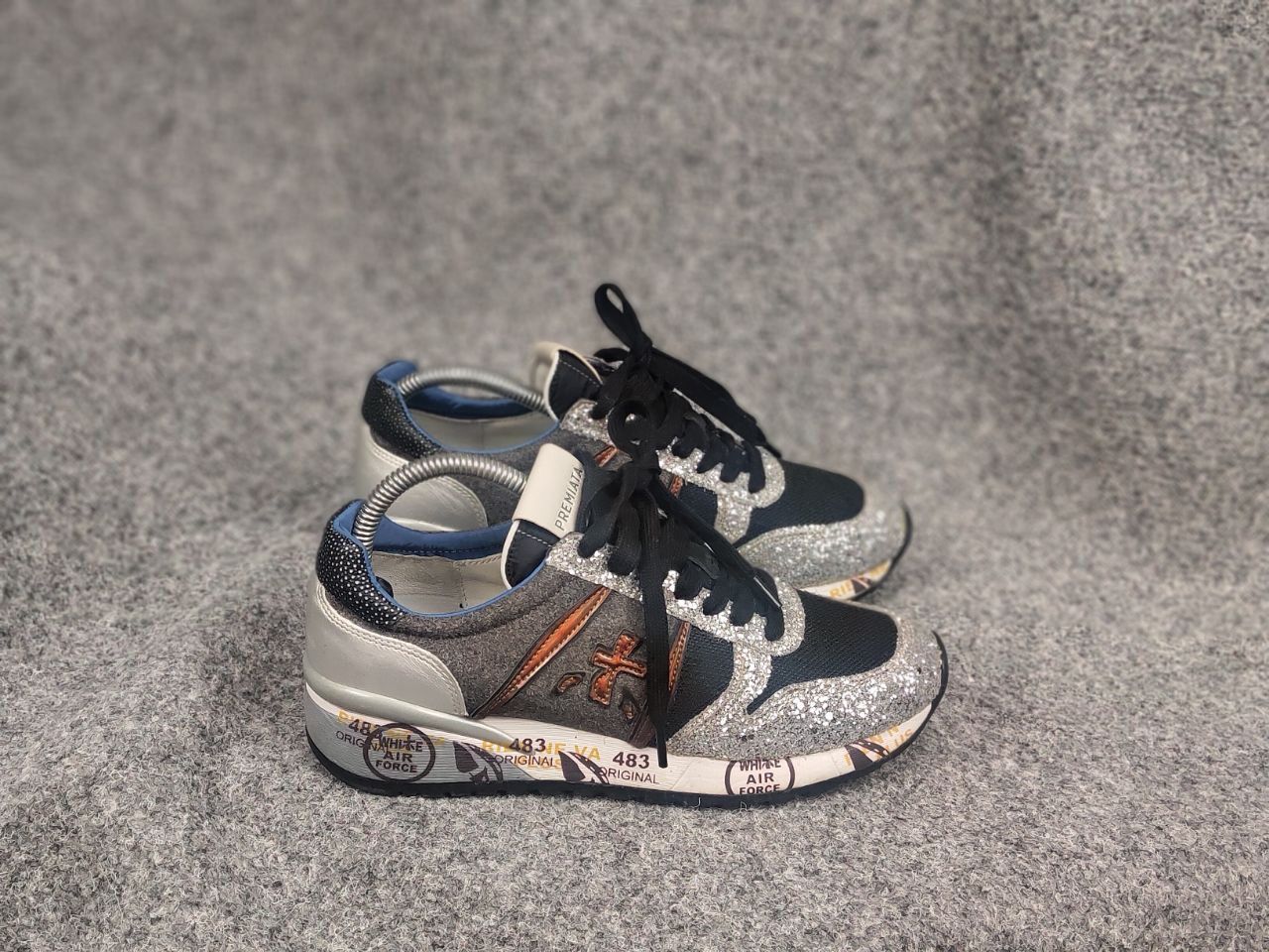 Premiata Premiata Italy Design Diane glitter toe sneakers Leather Size US 7 / IT 37 - 4 Thumbnail