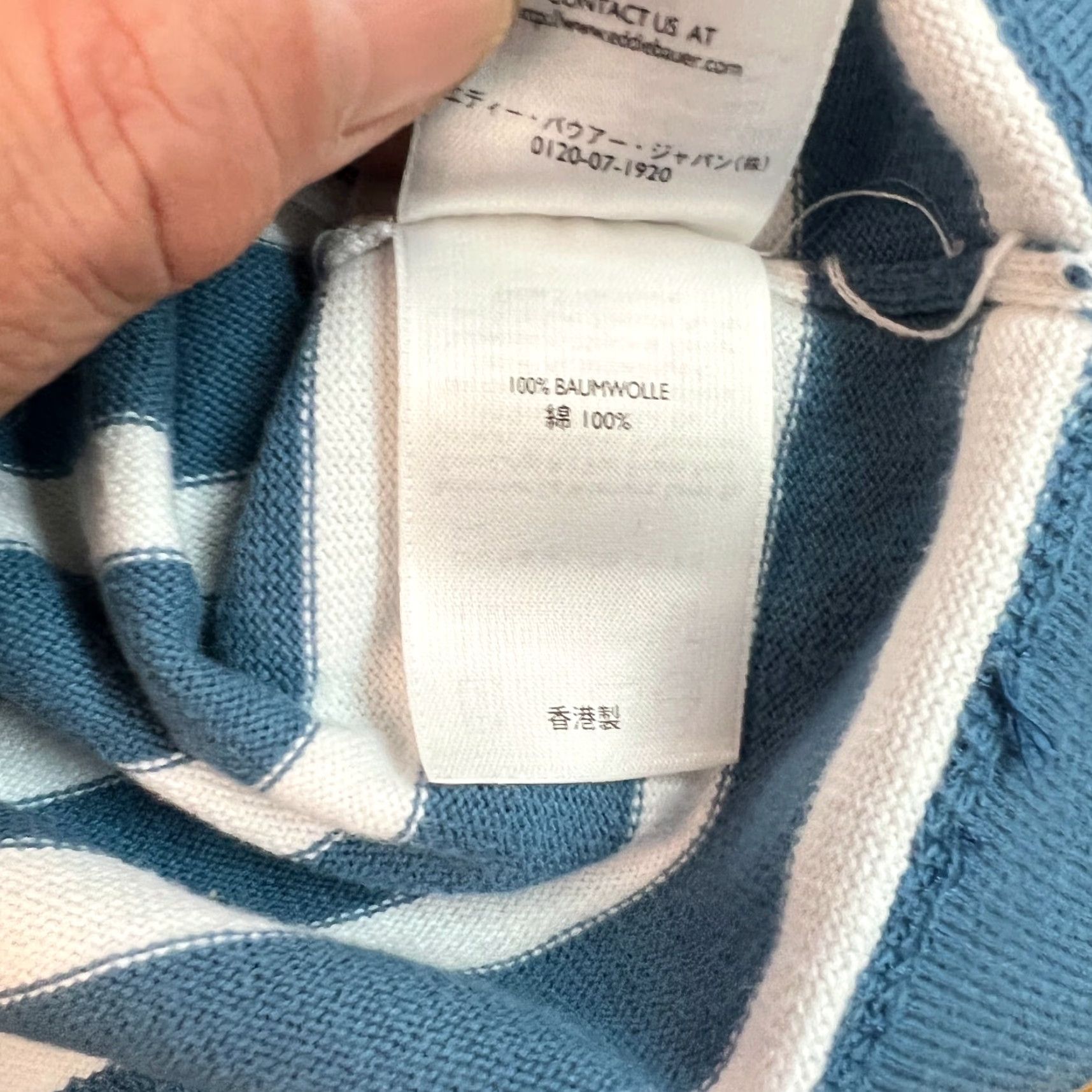 Eddie Bauer Eddie Bauer Womens Sweater Size Medium Crew Neck Striped Blue 100% Cotton Knit Pullover Casual 3/4 Sleeve Size M / US 6-8 / IT 42-44 - 7 Thumbnail
