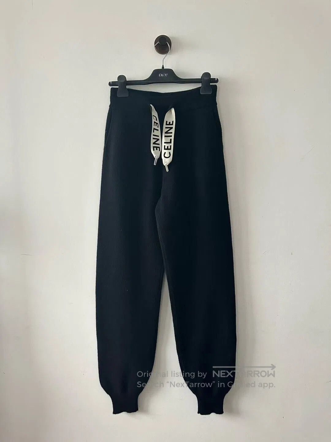 Celine celine black cashmere logo sweatpants. Size 23" - 1 Thumbnail