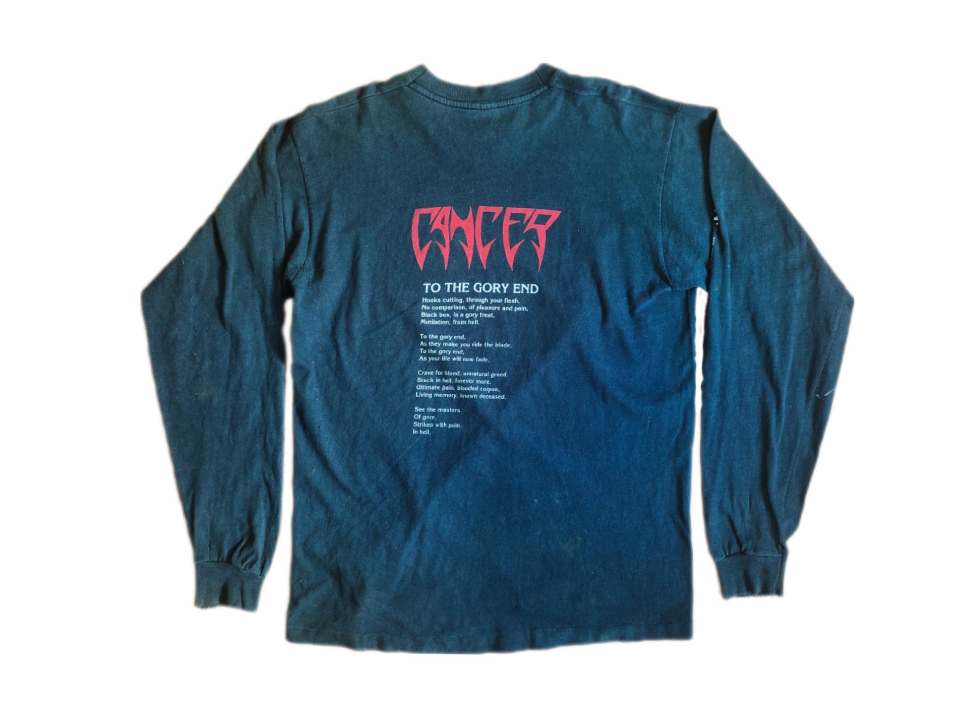 Vintage Rare Vintage Cancer - To the Gory End 1993 Long sleeve shirt Size US XL / EU 56 / 4 - 4 Thumbnail