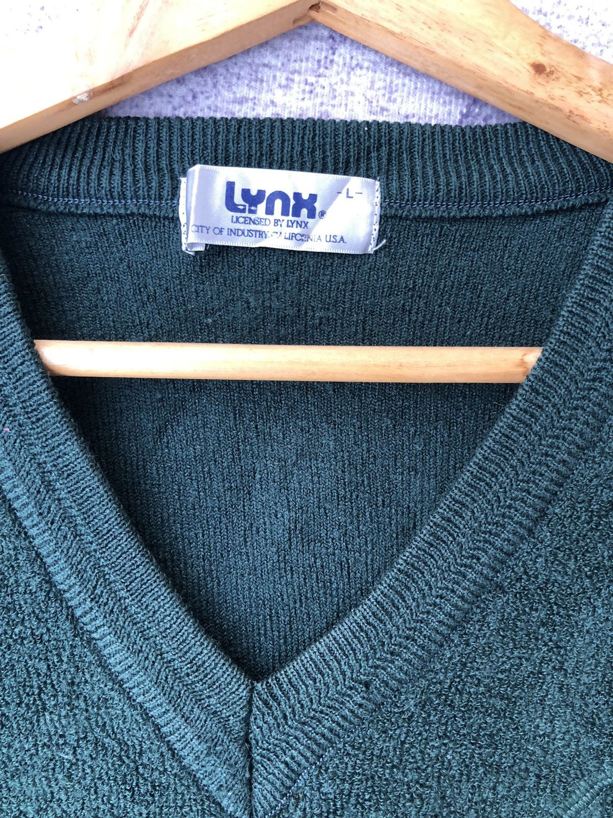 Beauty Beast × Designer 🔴Vintage LYNX Fleece Jumper Knitsweater Nice Pettern Size US M / EU 48-50 / 2 - 8 Thumbnail
