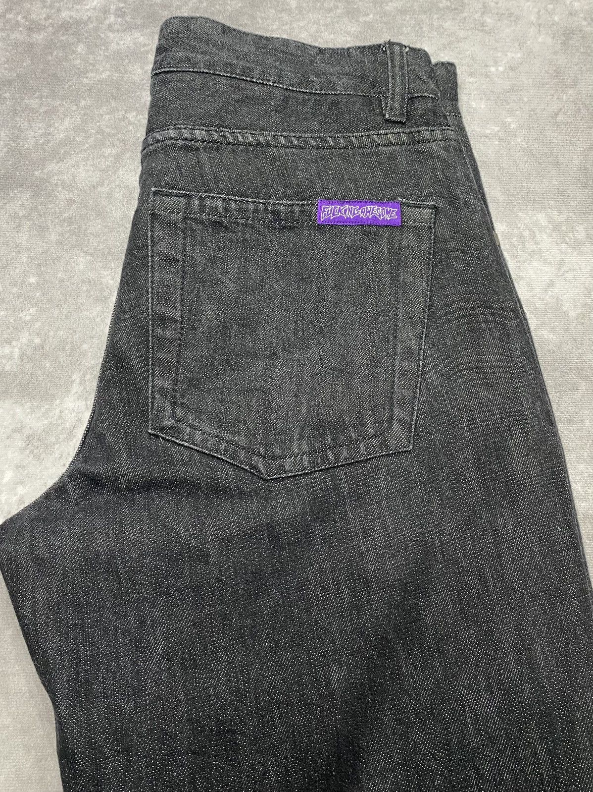 Fucking Awesome Fucking Awesome Washed Black Relax Fit Denim Jeans Size US 30 / EU 46 - 2 Thumbnail