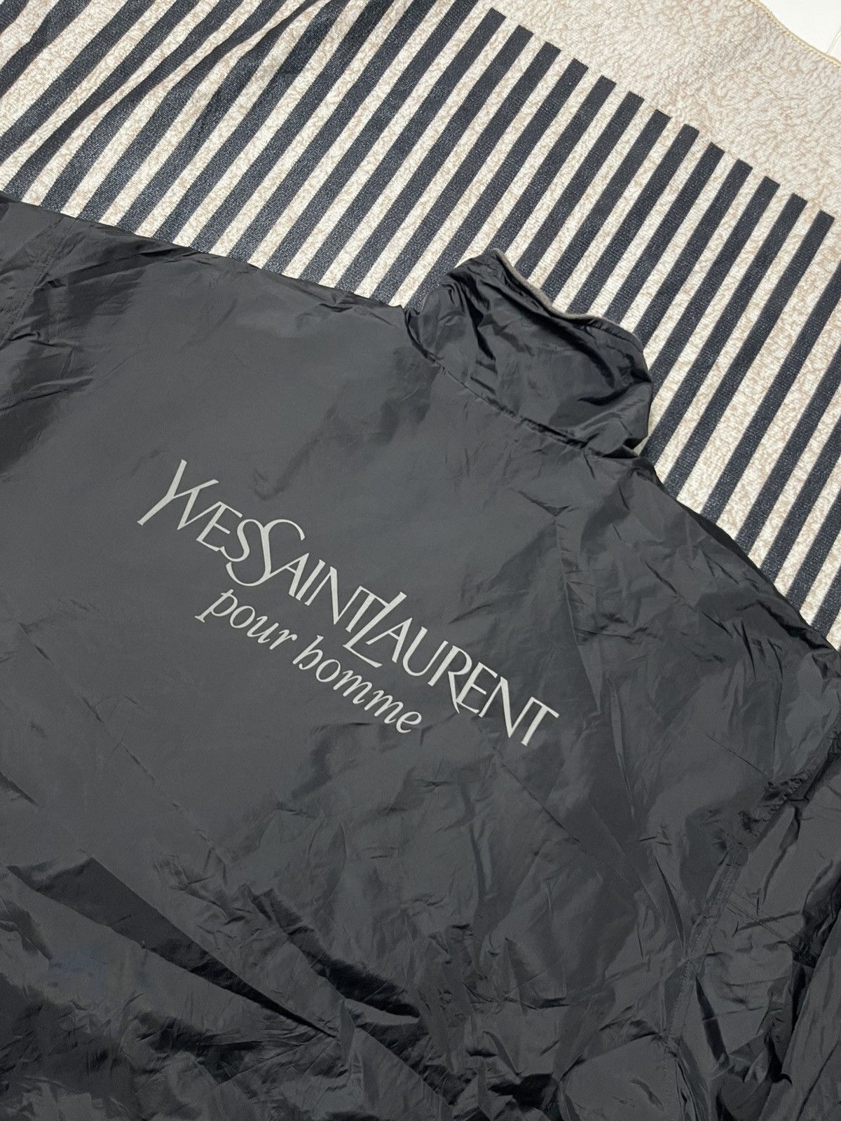 Yves Saint Laurent 90s YVES SAINT LAURENT POUR HOMME BIG LOGO JACKET RARE Size US XXL / EU 58 / 5 - 5 Thumbnail