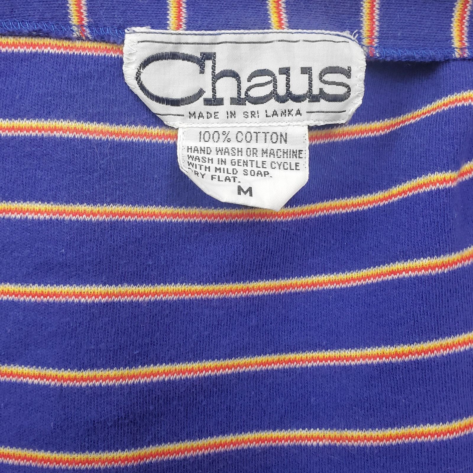 Other Vintage Chaus Striped Tank Top M 100% Cotton 70s 80s Size M / US 6-8 / IT 42-44 - 4 Thumbnail