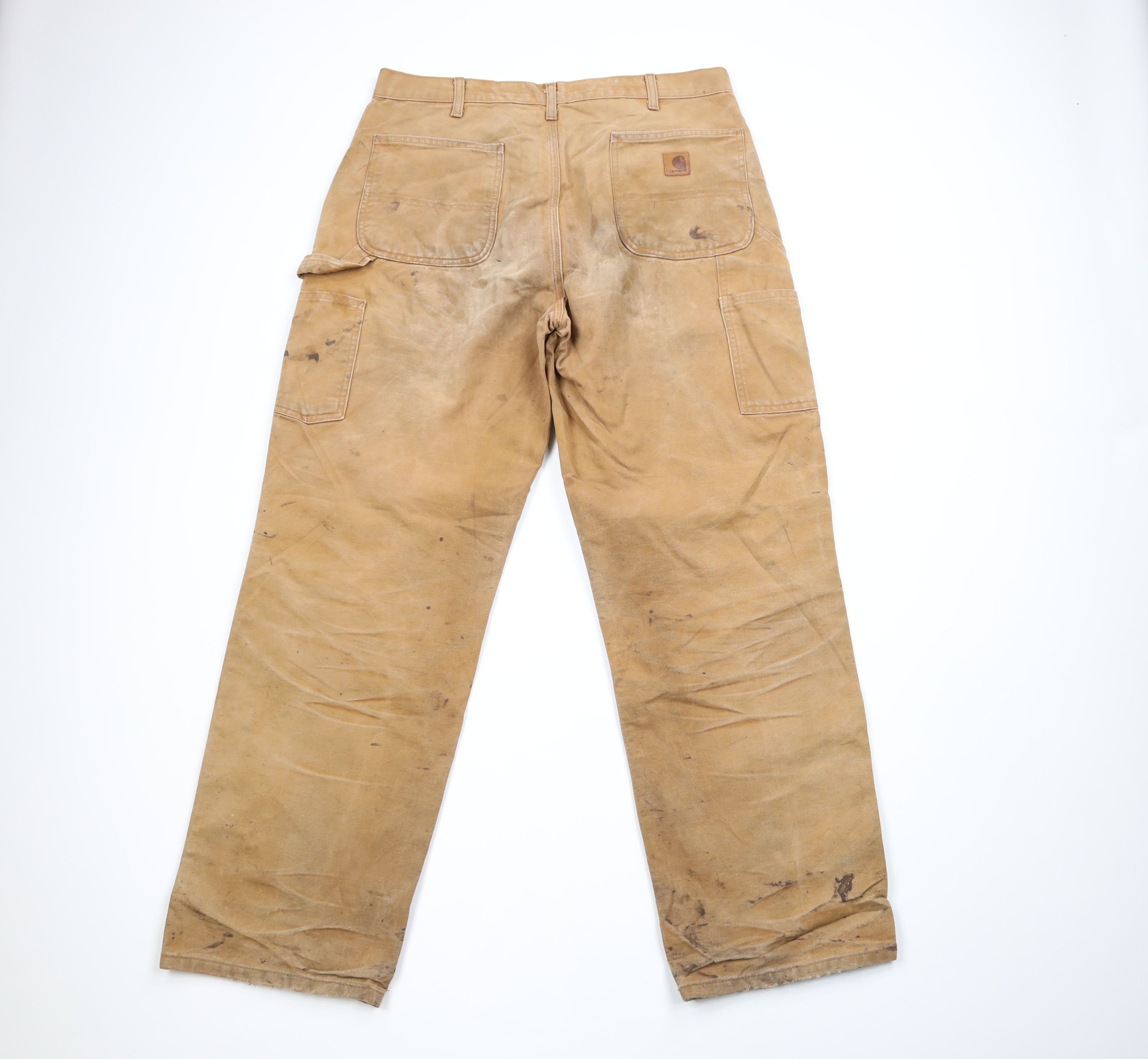 Carhartt Carhartt Thrashed Spell Out Wide Leg Canvas Pants Duck Brown Size US 36 / EU 52 - 8 Thumbnail
