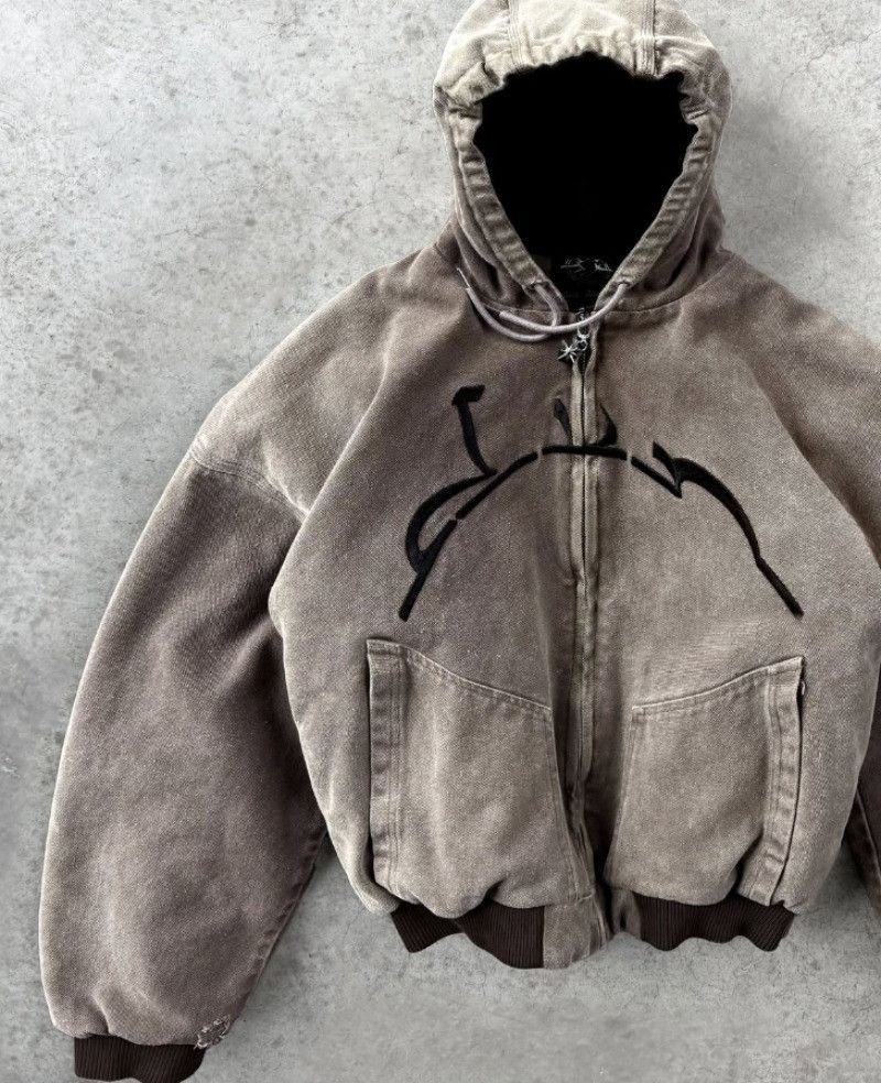 Japanese Brand × Vintage Y2K High Street Washing Zipper Hooded Sweater Size US L / EU 52-54 / 3 - 1 Thumbnail