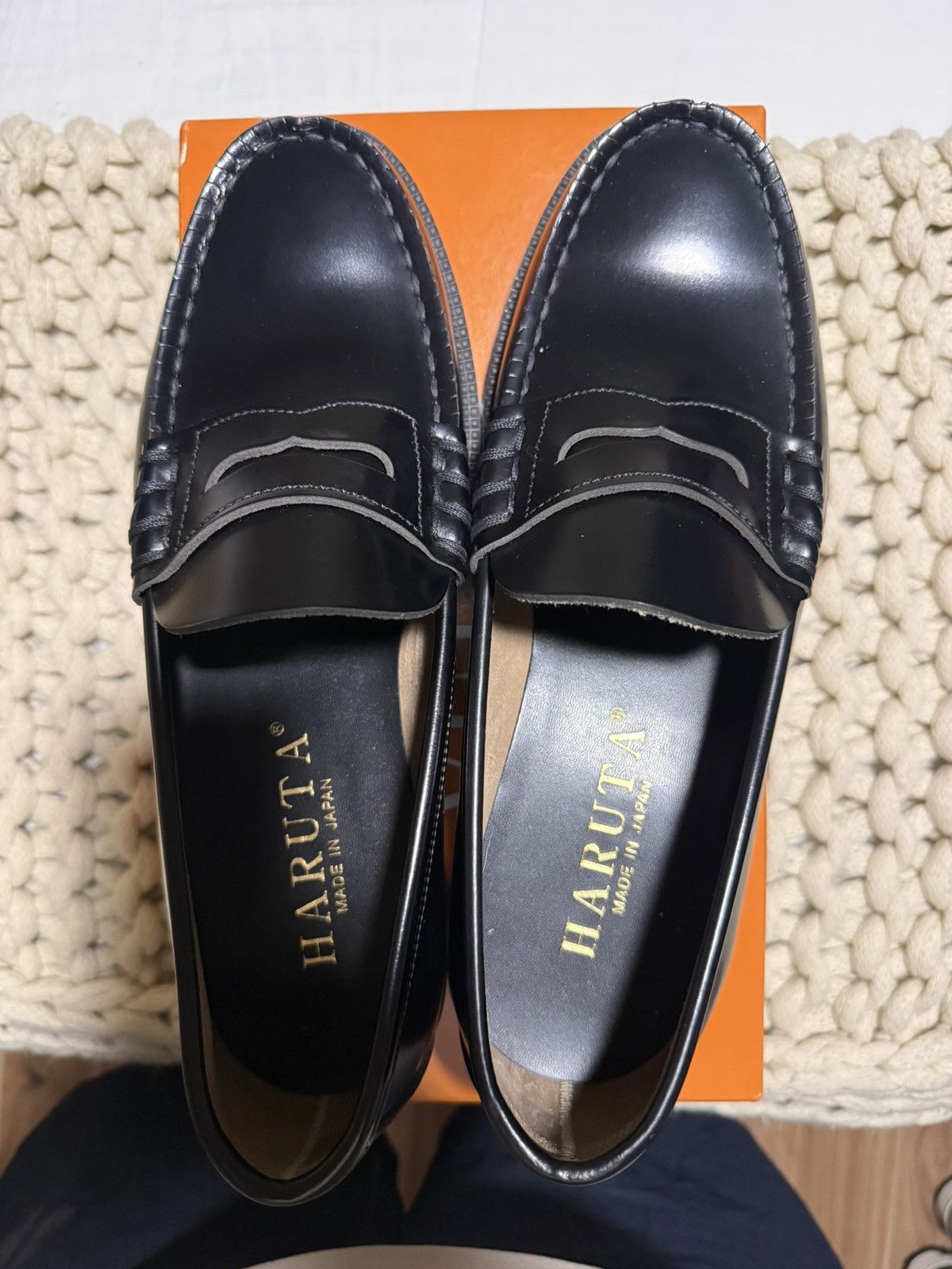 Classic Japanese Haruta 906 Penny Loafers - Black Men\'s Loafers Leather 906 Loafer - Haruta – Assembly New York main image 2
