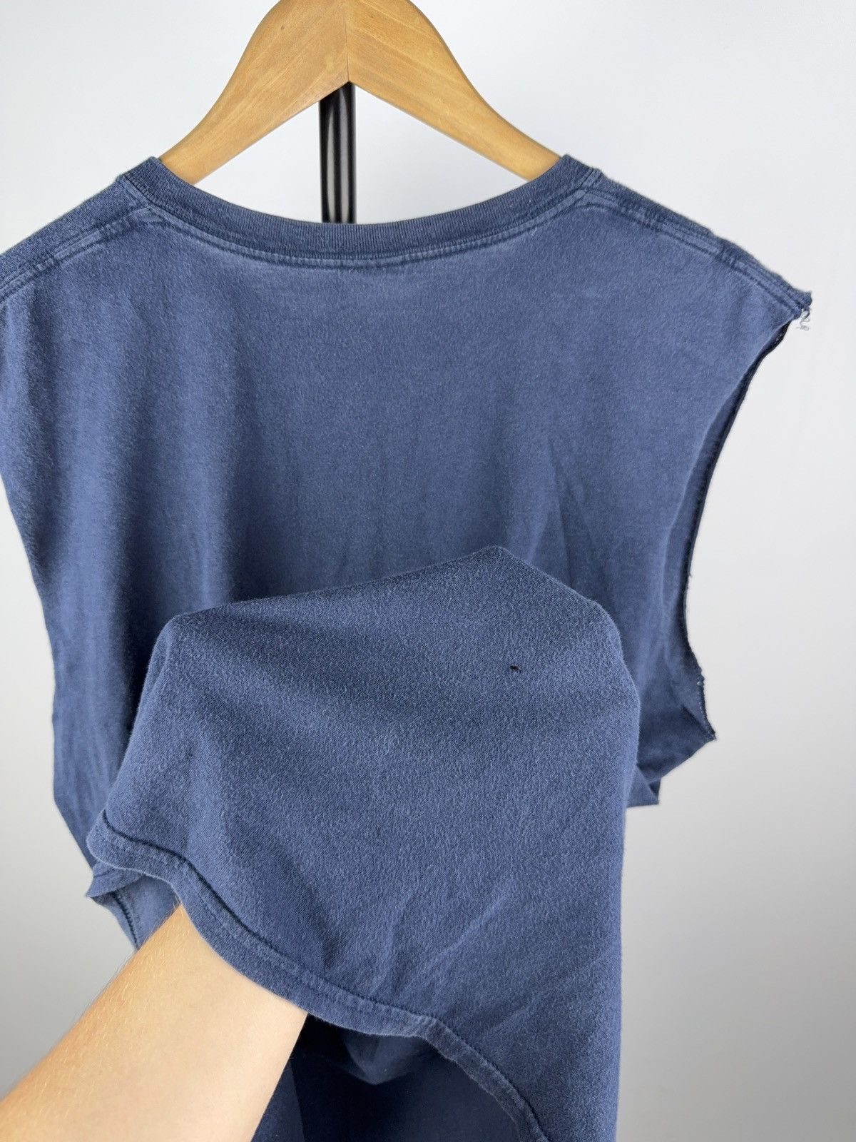 Vintage Funny Dad Sleeveless Tee “Best Dad Ever” Navy Blue Size US M / EU 48-50 / 2 - 9 Thumbnail