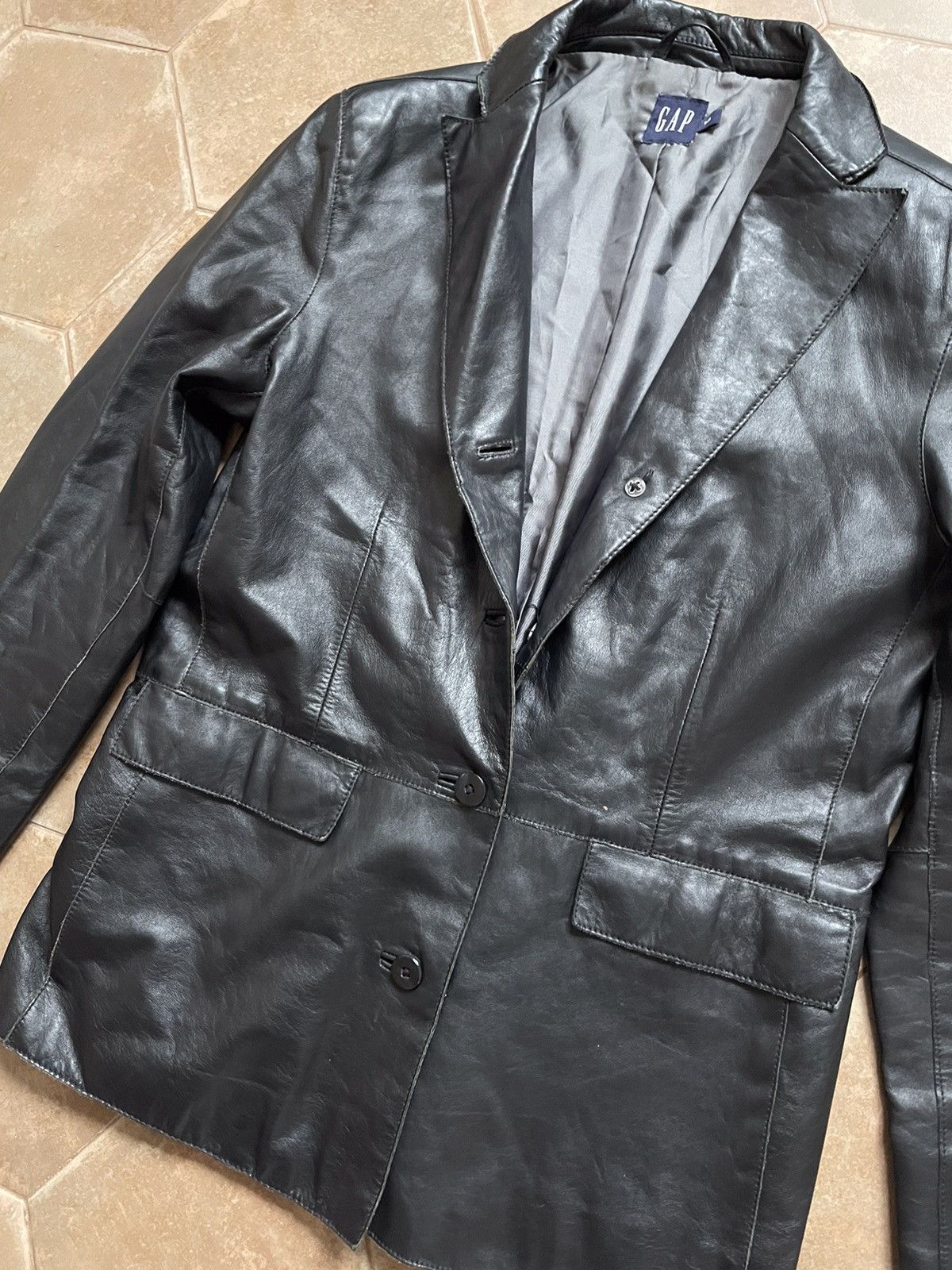Japanese Brand VINTAGE GAP LEATHER BLAZER JACKET Size M / US 6-8 / IT 42-44 - 5 Thumbnail
