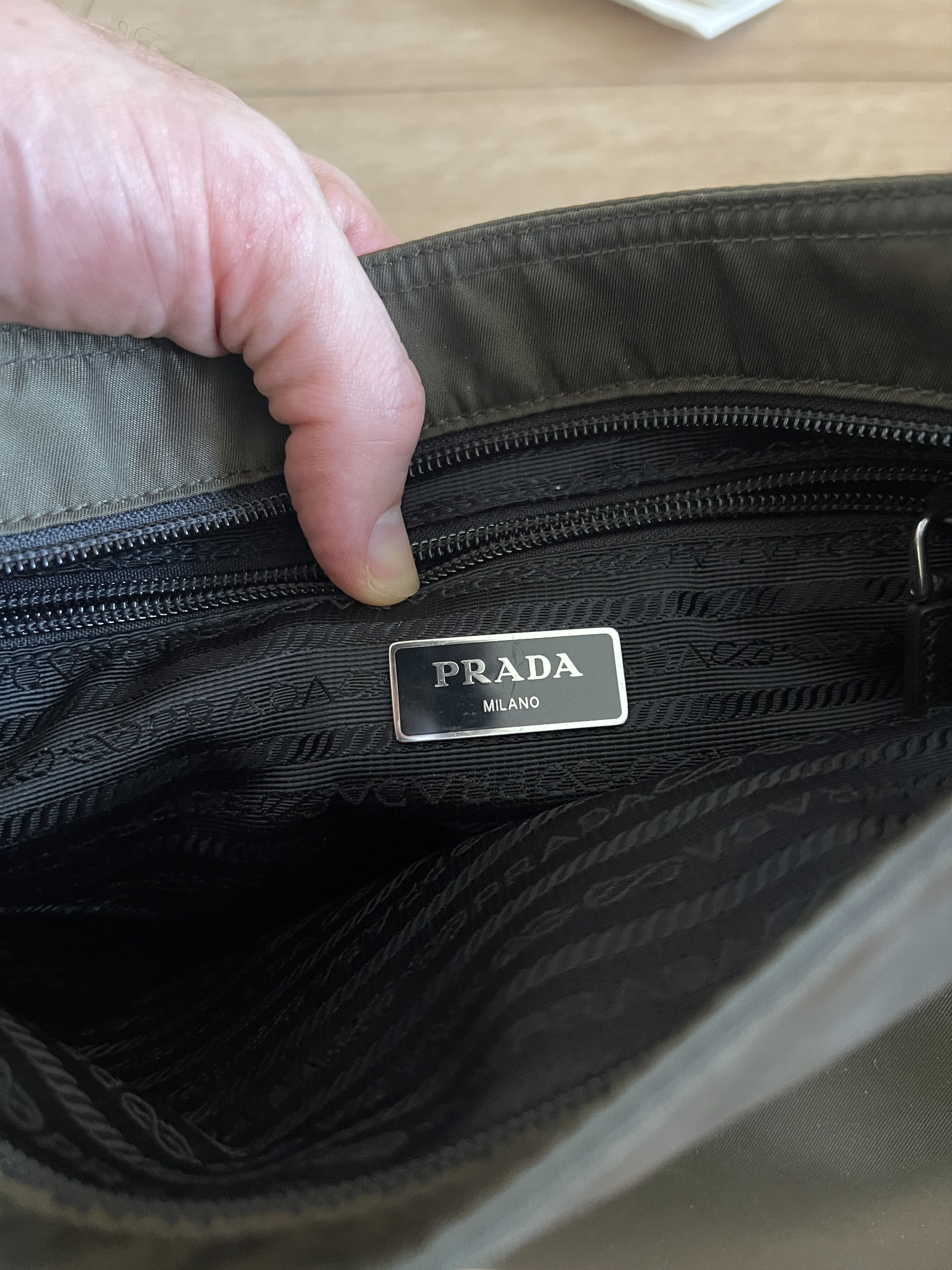 Prada PRADA Tessuto Nylon Flat Messenger Bag Dark Green Size ONE SIZE - 6 Thumbnail