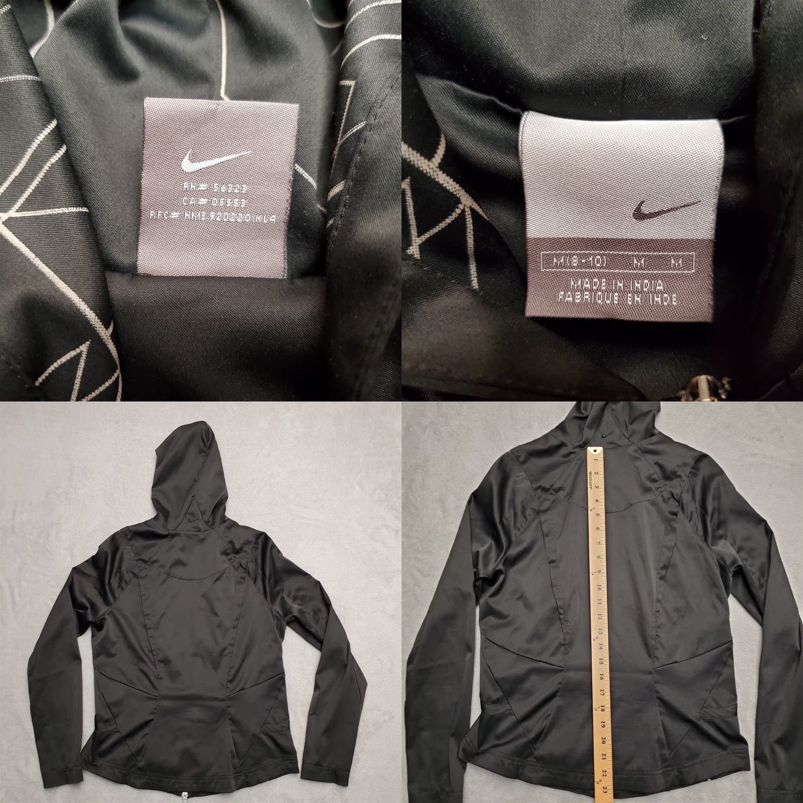 Nike VINTAGE Nike Hoodie Womens M Black Logo Hooded Jacket Casual Outdoors Mens Womens Girls Boys Size M / US 6-8 / IT 42-44 - 8 Thumbnail