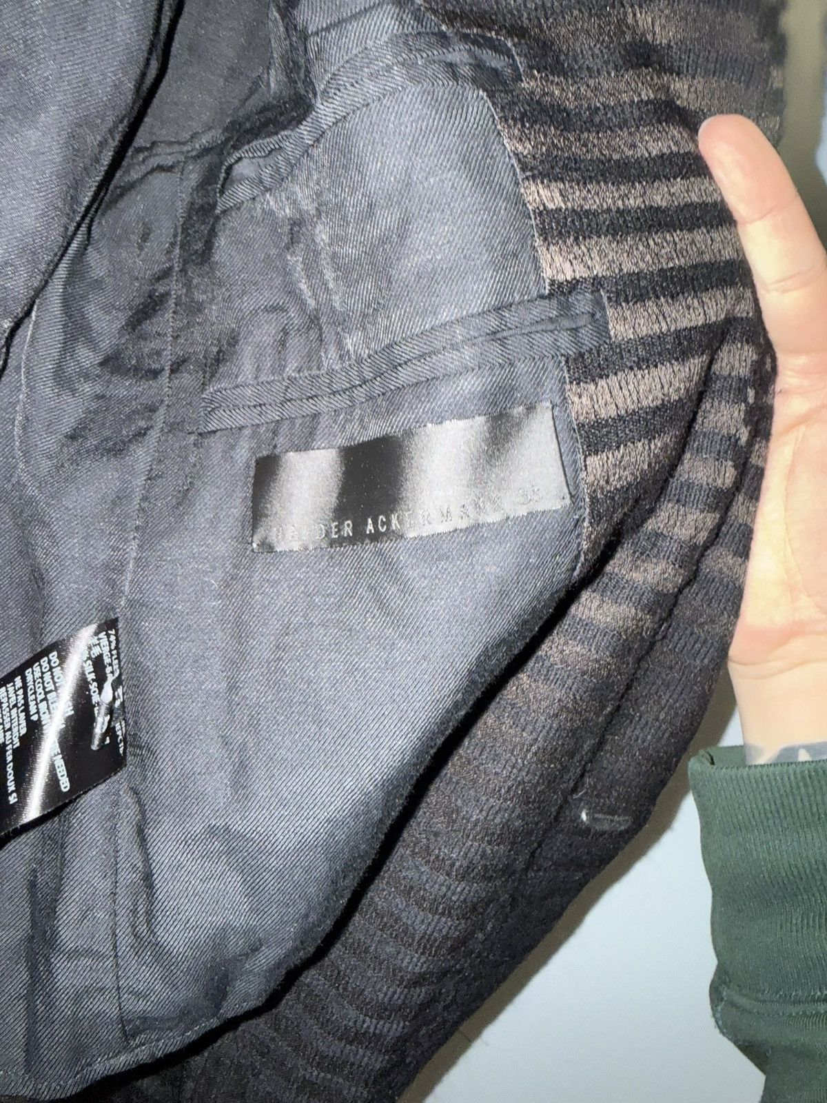 Haider Ackermann Black Brown Geometric Printed Wool And Silk Coat Size US M / EU 48-50 / 2 - 3 Thumbnail