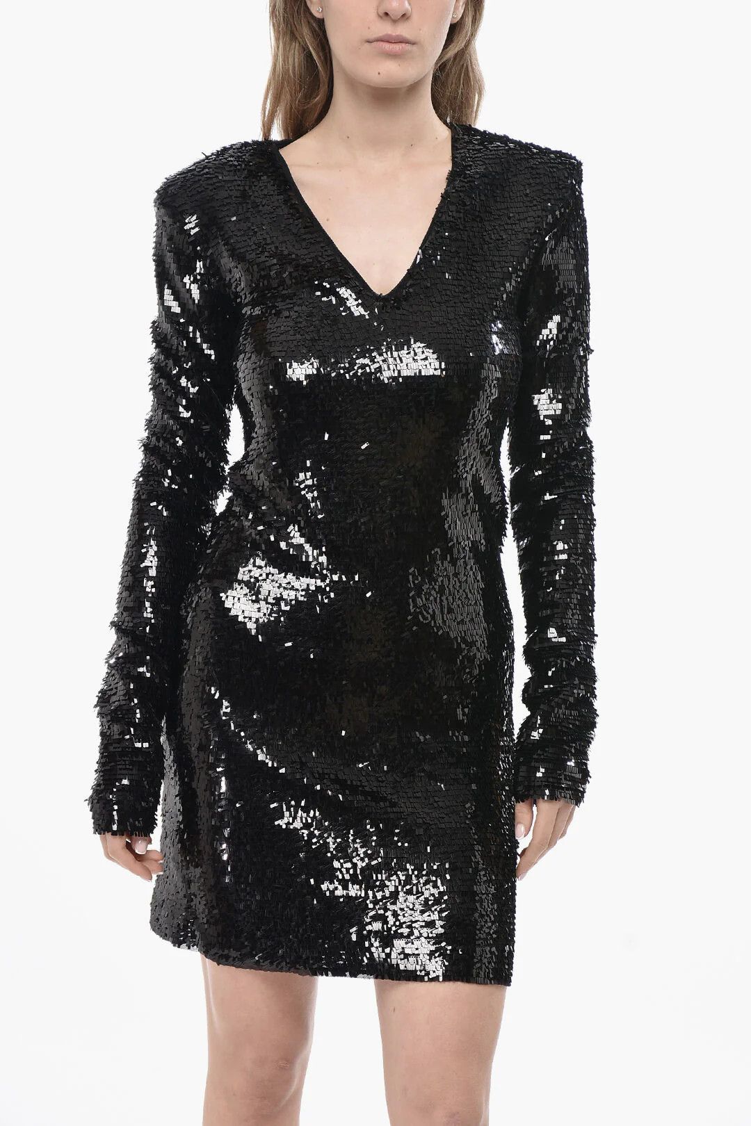 Max Mara og1mm0426 Sequin Dress in Black Size S / US 4 / IT 40 - 4 Thumbnail
