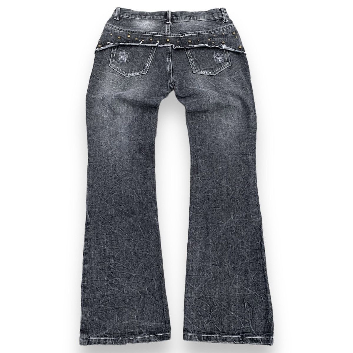 If Six Was Nine × Japanese Brand × Tornado Mart Low box flare studed pants Size US 32 / EU 48 - 9 Thumbnail
