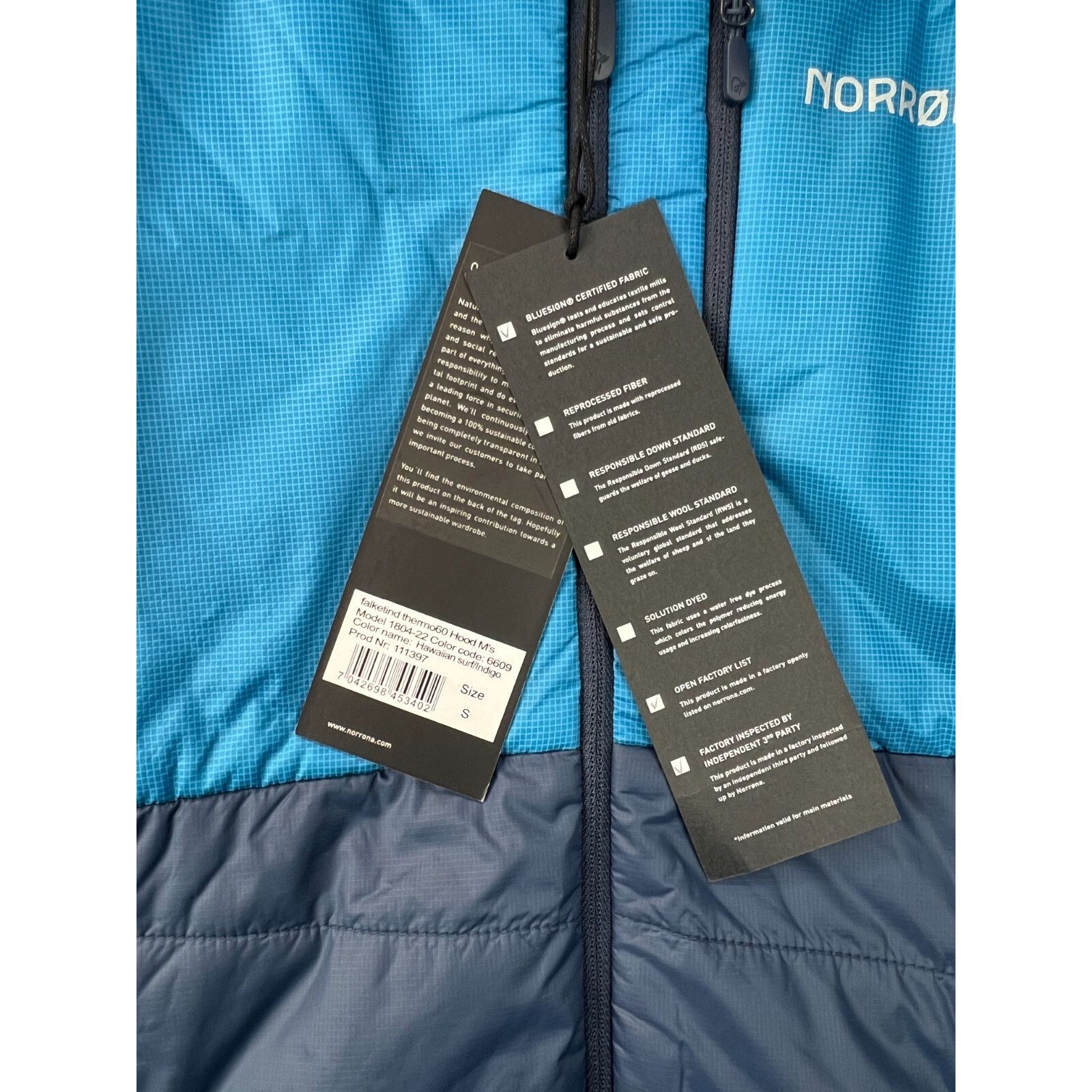 Norrona Norrona Mens Jacket Falketind Thermo60 Hooded Ski Snow Small Size US S / EU 44-46 / 1 - 17 Thumbnail