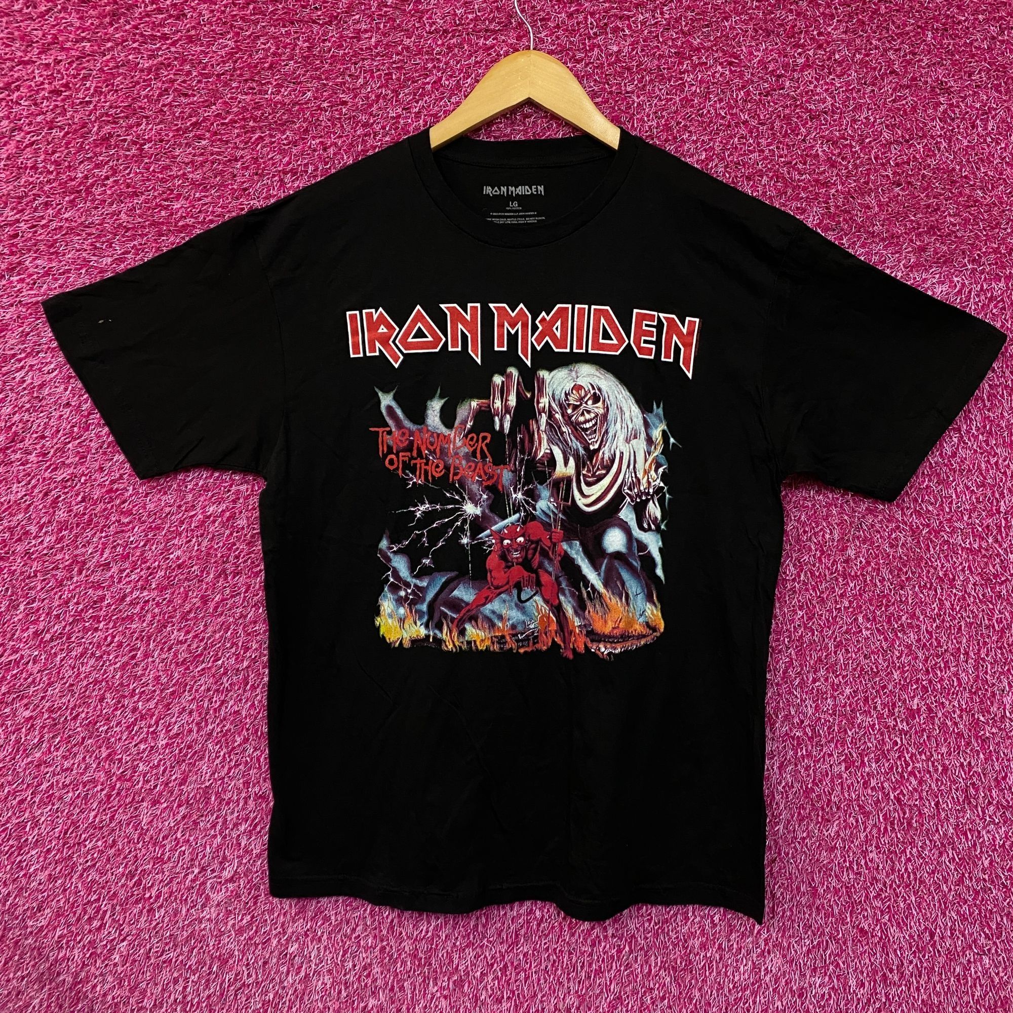 Band Tees × Iron Maiden Iron Maiden The Number of the Beast 666 Heavy Metal Tee larg Size US L / EU 52-54 / 3 - 1 Thumbnail