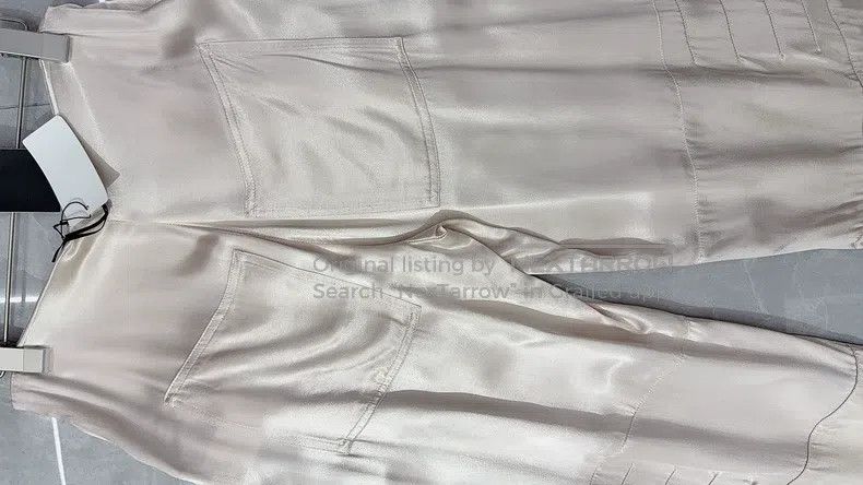 Fendi Fendi Champagne Silk Satin Wide Leg Pants Size 24" / US 00 / IT 34 - 6 Thumbnail