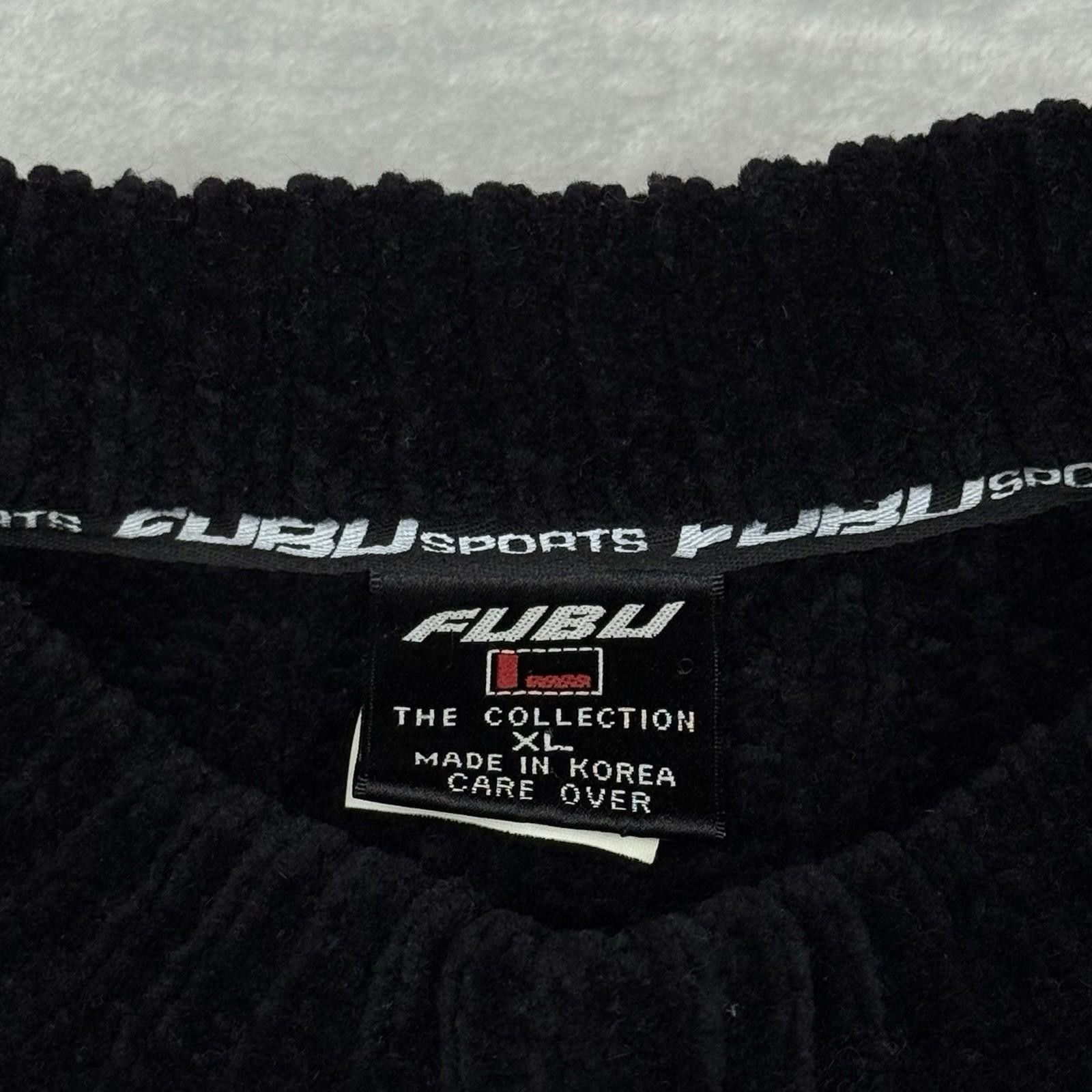 Fubu VTG FUBU Sports Black Chenille Ribbed Sweater Hip-Pop SzXL Size US XL / EU 56 / 4 - 5 Thumbnail