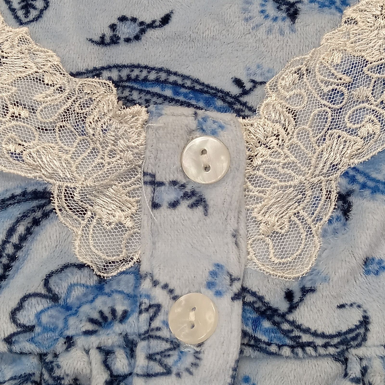 & Other Stories Secret Treasures Nightdress M Women Long Sleeve Blue Paisley Size XXL / US 16-18 / IT 52-54 - 8 Thumbnail