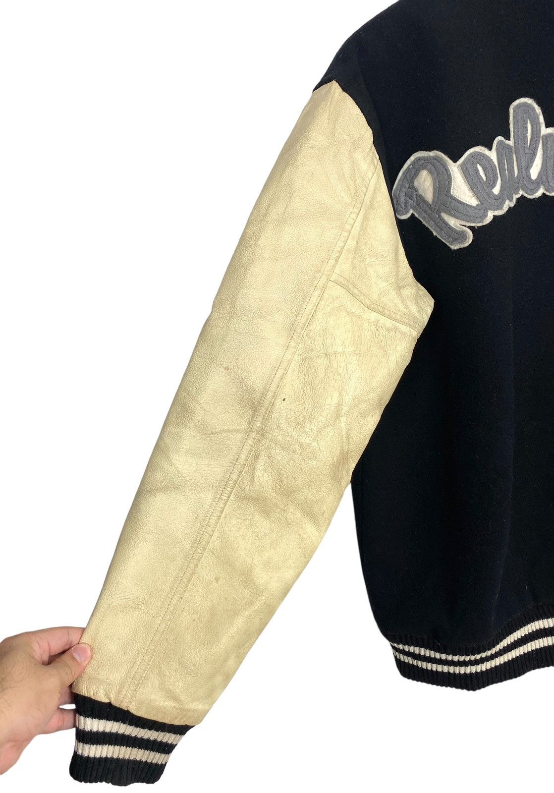 Vintage Rare‼️ Vintage Real Words Wool Cowhide Varsity Size US M / EU 48-50 / 2 - 8 Thumbnail