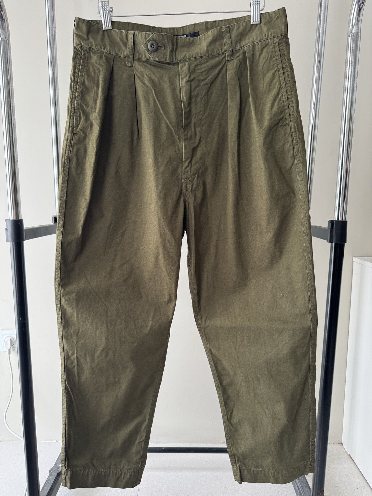 Comme des Garcons × Junya Watanabe Green Pleated pants Size US 31 - 2 Thumbnail