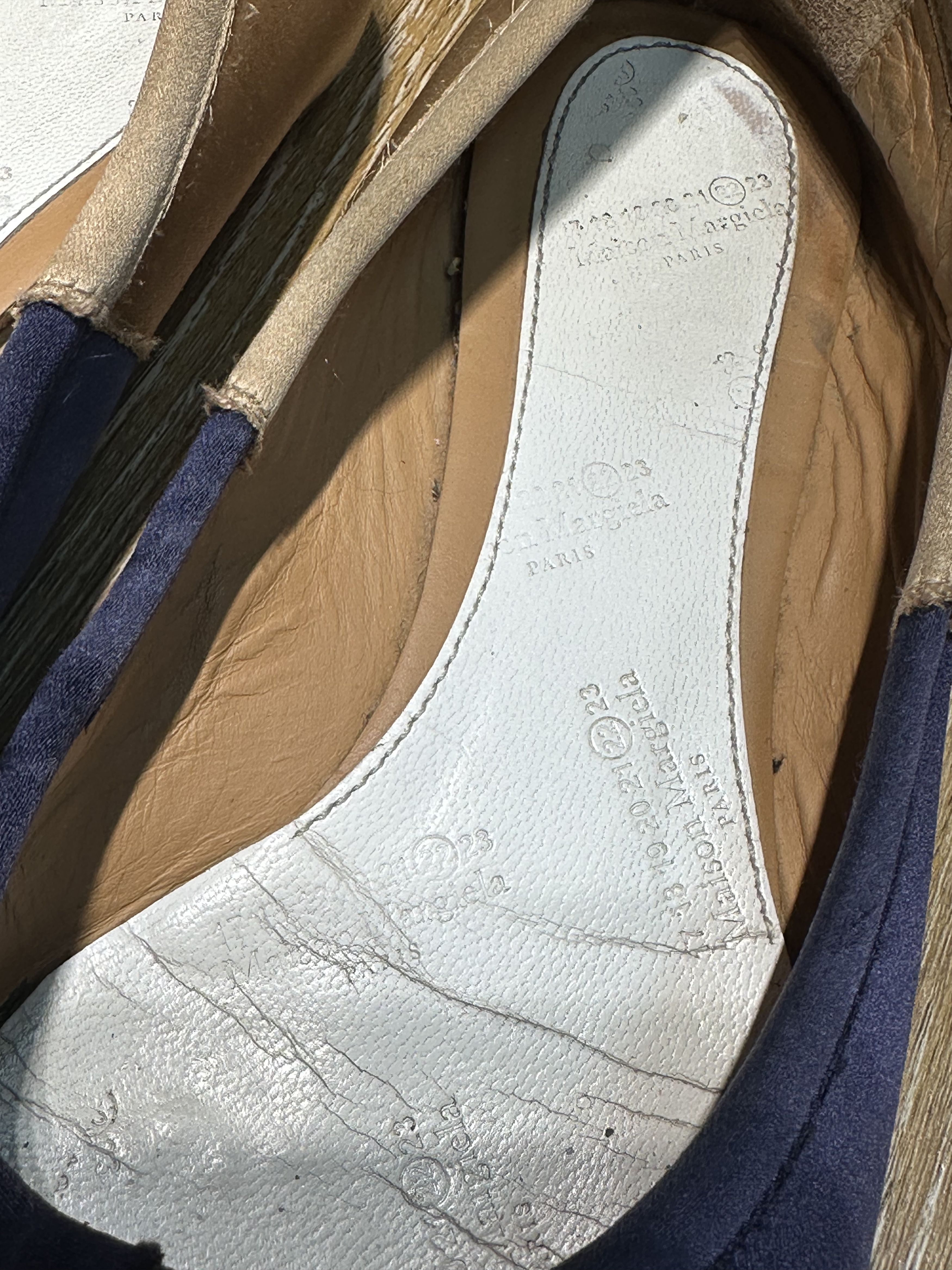 Maison Margiela Maison Margiela Tabi Ballerinas Blue/Gold Size US 7 / IT 37 - 9 Thumbnail