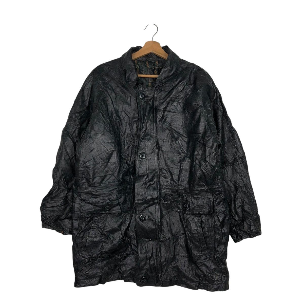 Japanese Brand 🔥VINTAGE GENUINE LEATHER JACKET GIANNI VALENTINO BLANKET Size US L / EU 52-54 / 3 - 3 Thumbnail