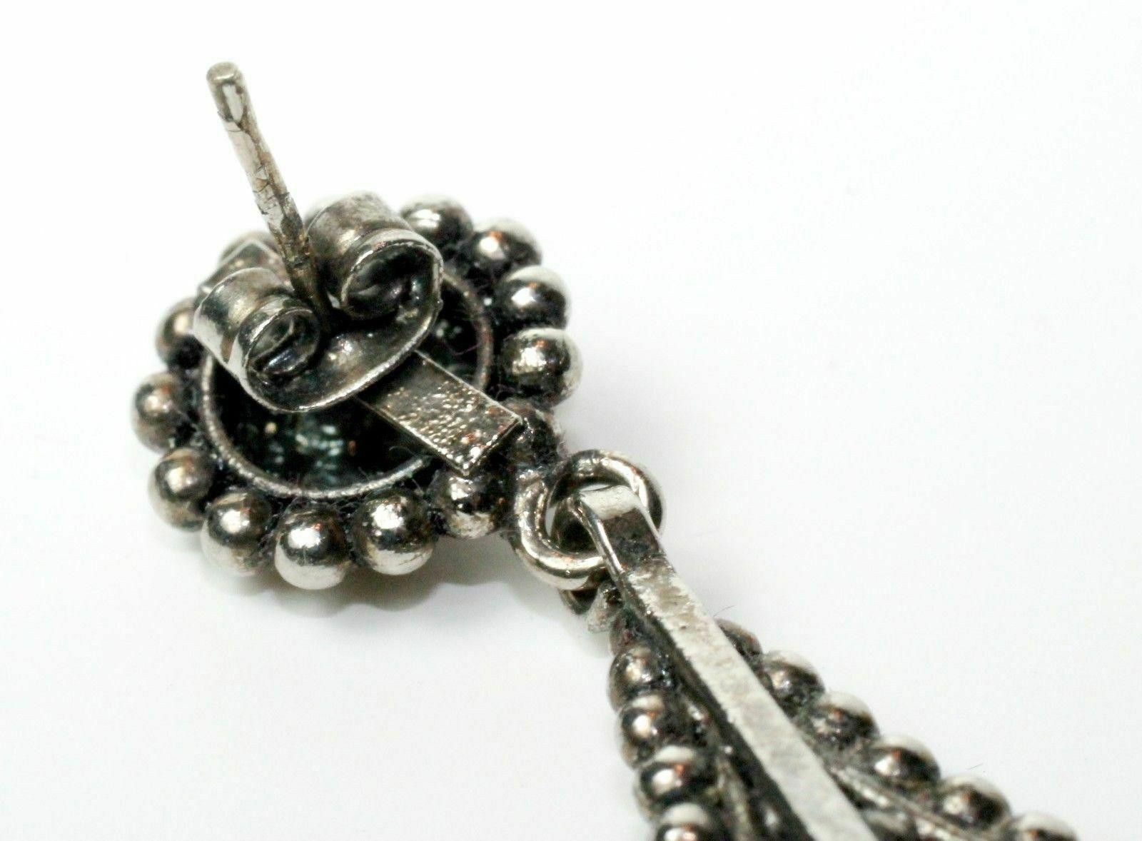 Designer Victorian Cut Steel Chandelier Drop Earrings Size ONE SIZE - 3 Thumbnail