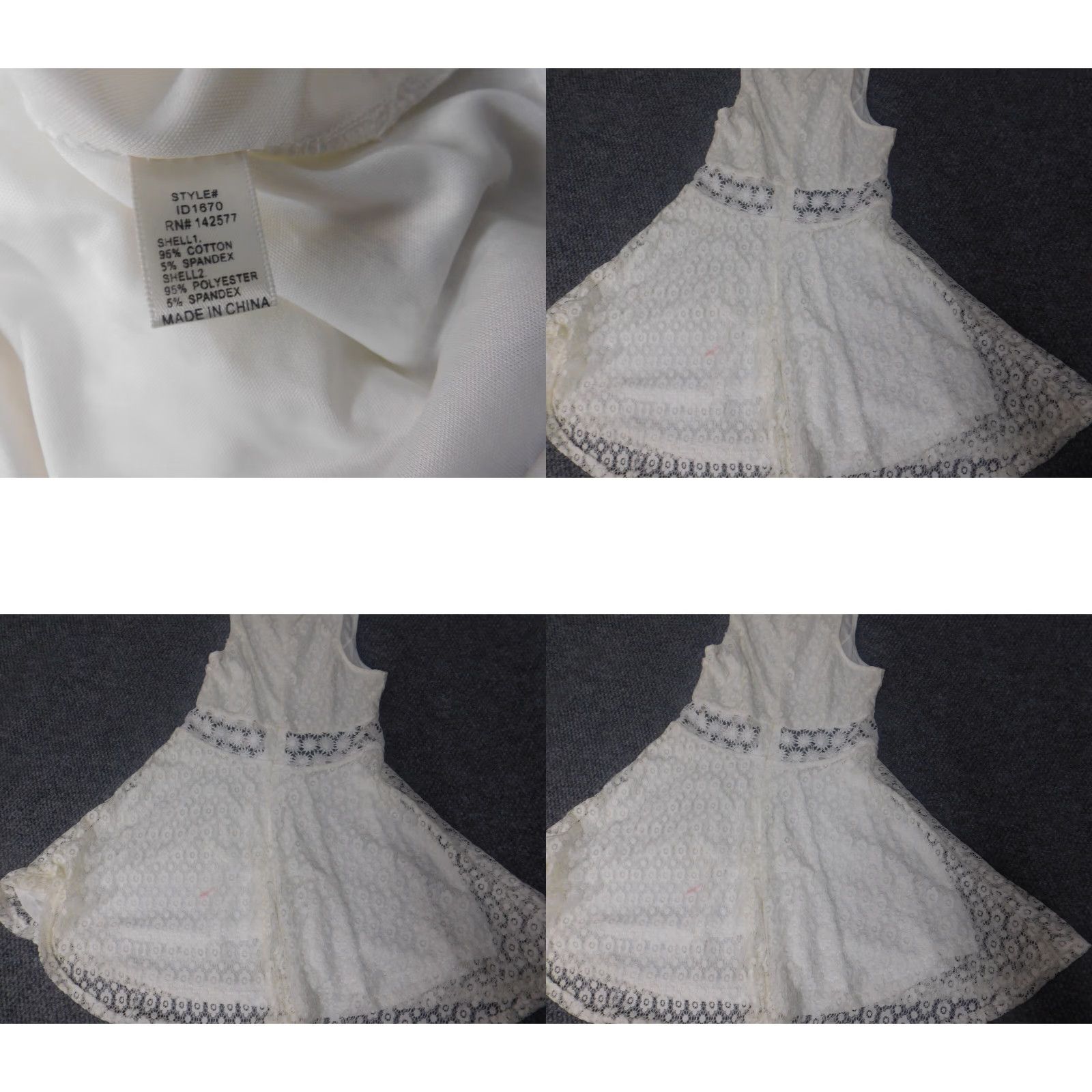 Vintage Iris Womens Dress L beige A-line Knit Size L / US 10 / IT 46 - 8 Thumbnail