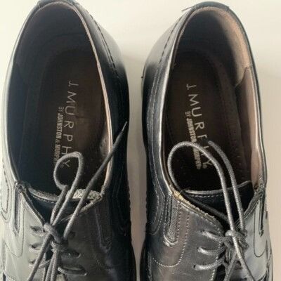 Johnston & Murphy Johnston & Murphy Shuler Oxford Black Leather Dress Shoes Me Size US 10.5 / EU 43-44 - 7 Thumbnail