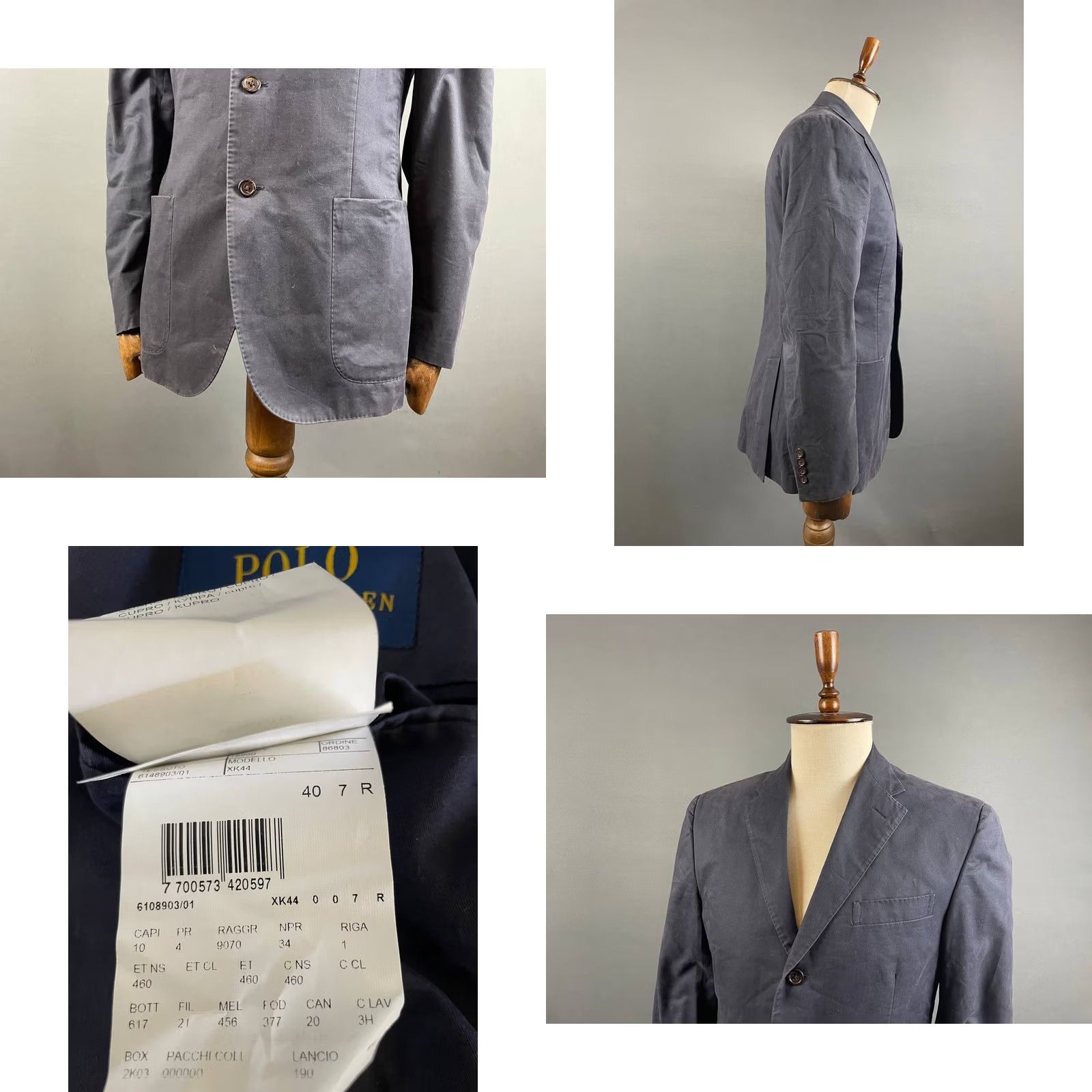 Polo Ralph Lauren Polo Ralph Lauren Womens Blazer Jacket Size 40 Blue Cotton Long Sleeve Button Size S / US 4 / IT 40 - 8 Thumbnail