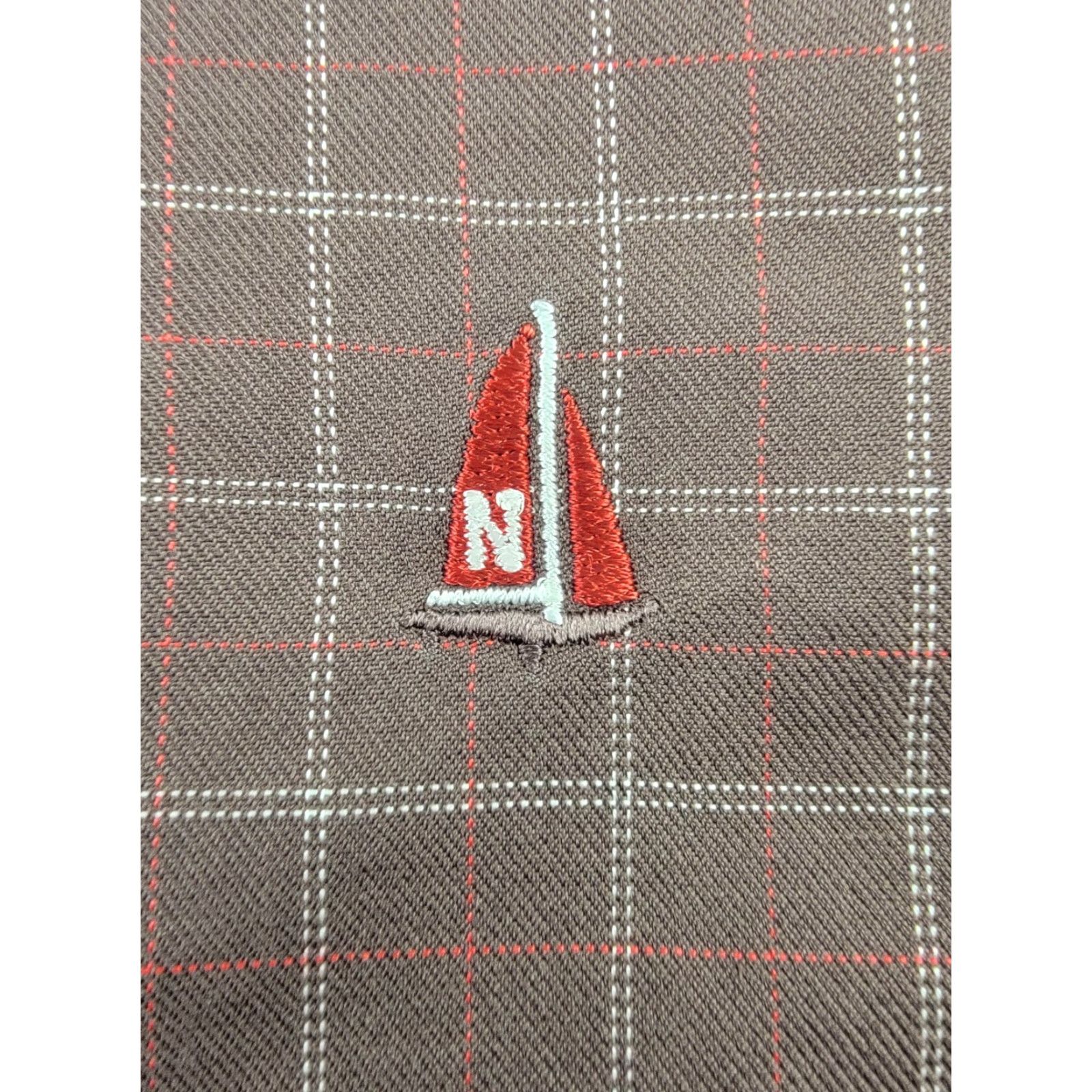 Nordstrom Nordstrom Shirt Mens Medium Maroon Plaid Button Down 100% Cotton Wrinkle Free Compact Mens Button-Up Shirt with Embroidered Accents, Regular Fit Size US M / EU 48-50 / 2 - 4 Thumbnail