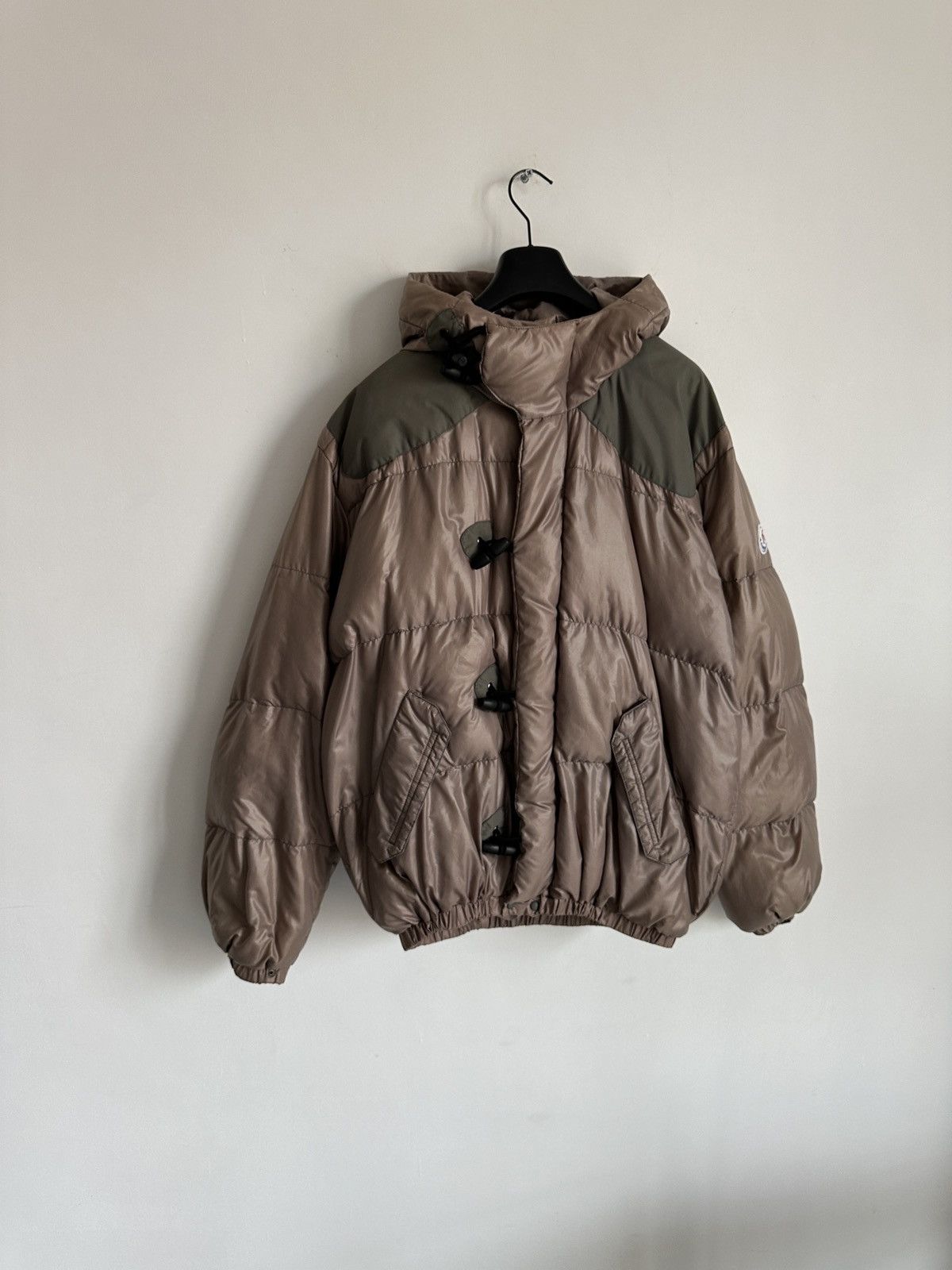 image of Moncler Iconic Vintage Jacket in Brown, Men's (Size Large)