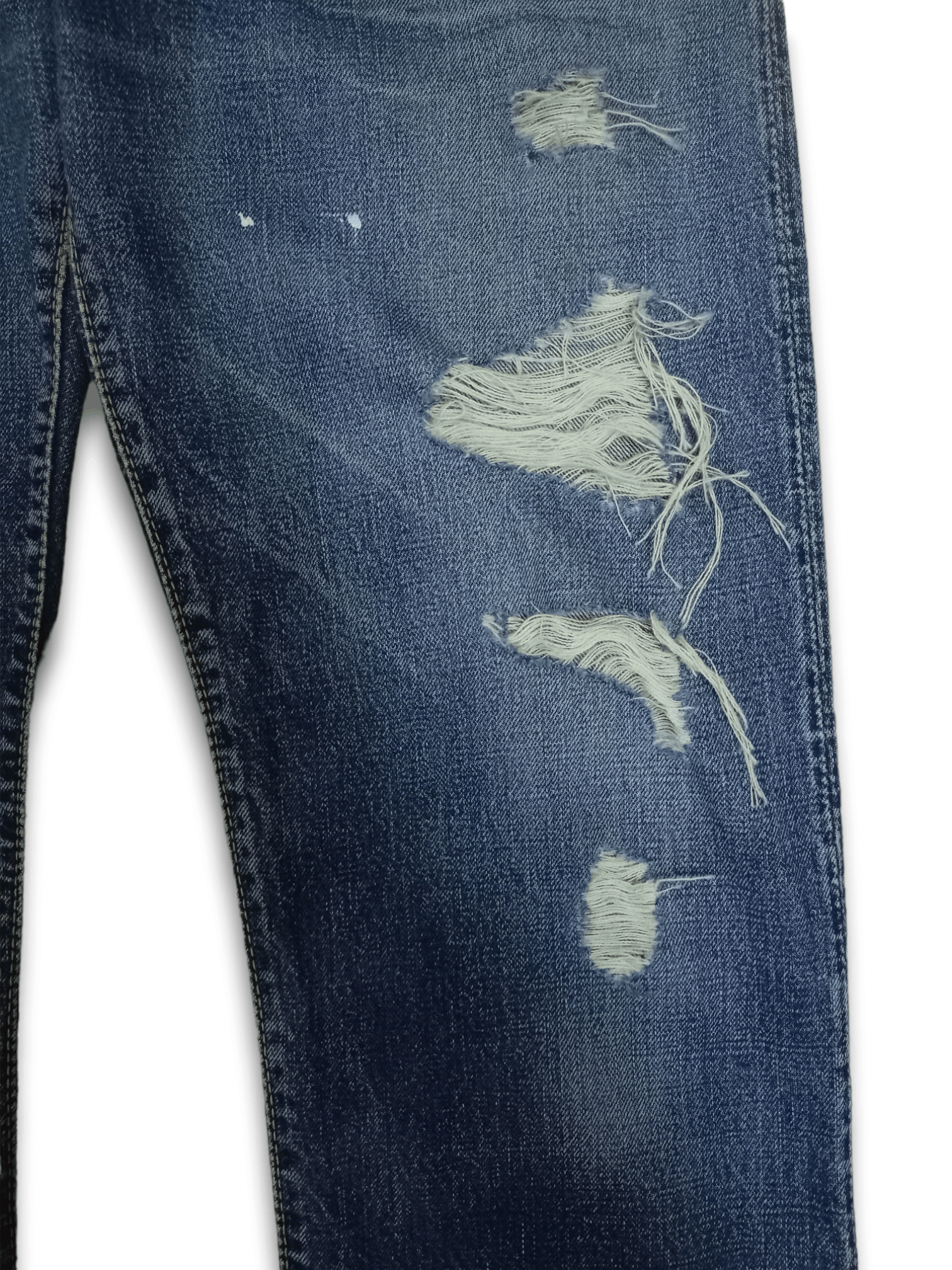Japanese Brand Vintage THE CHANGELING Selvedge Distressed Loose Jeans Size US 33 - 7 Thumbnail