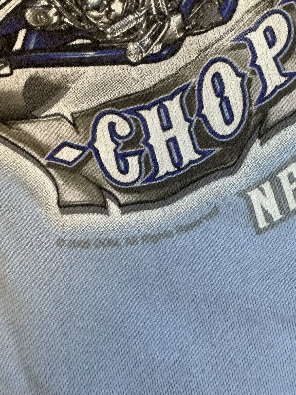 West Coast Choppers Distressed 2005 West Coast Choppers Shirt Blue Fade Mens L Size US XL / EU 56 / 4 - 6 Thumbnail